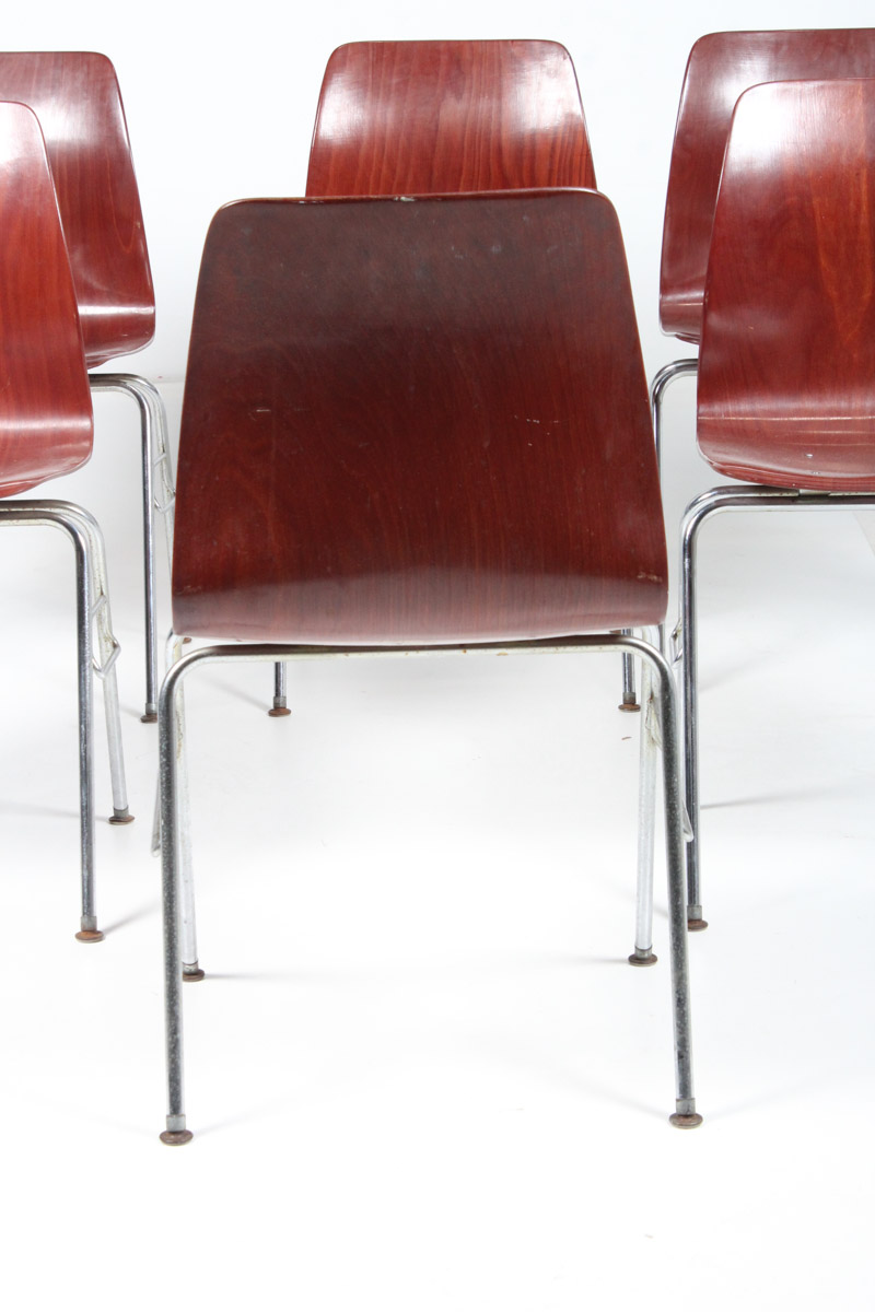 Mid Century Modern Molded Plywood Desk Chairs by Royal