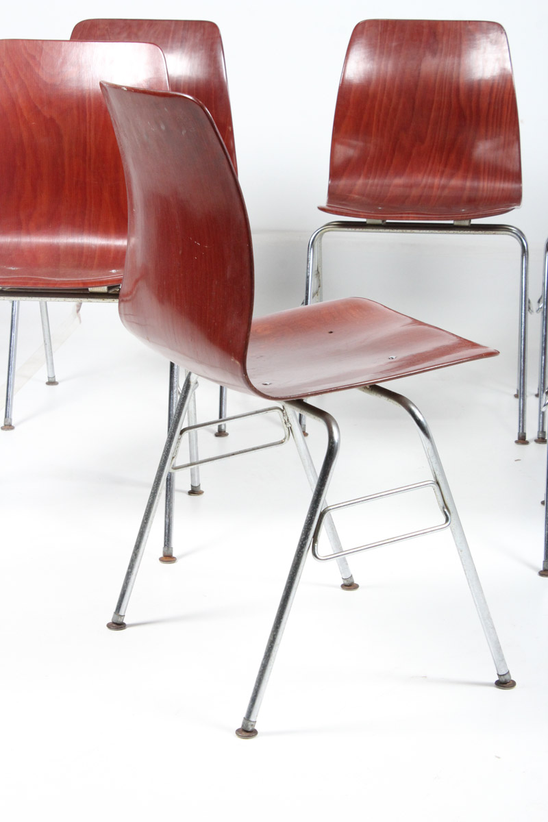 Mid Century Modern Molded Plywood Desk Chairs by Royal