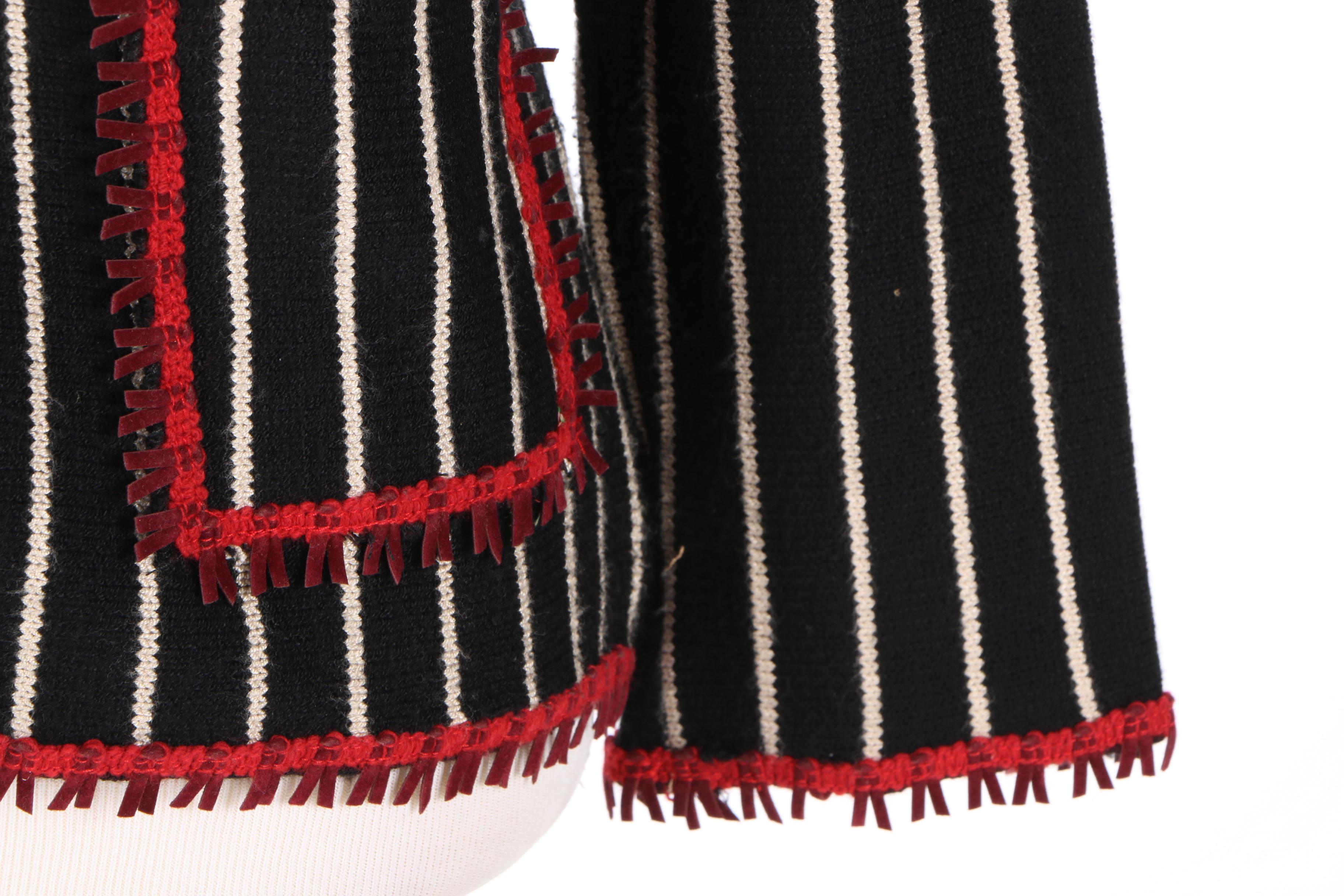 Elaris Black and White Striped Jacket