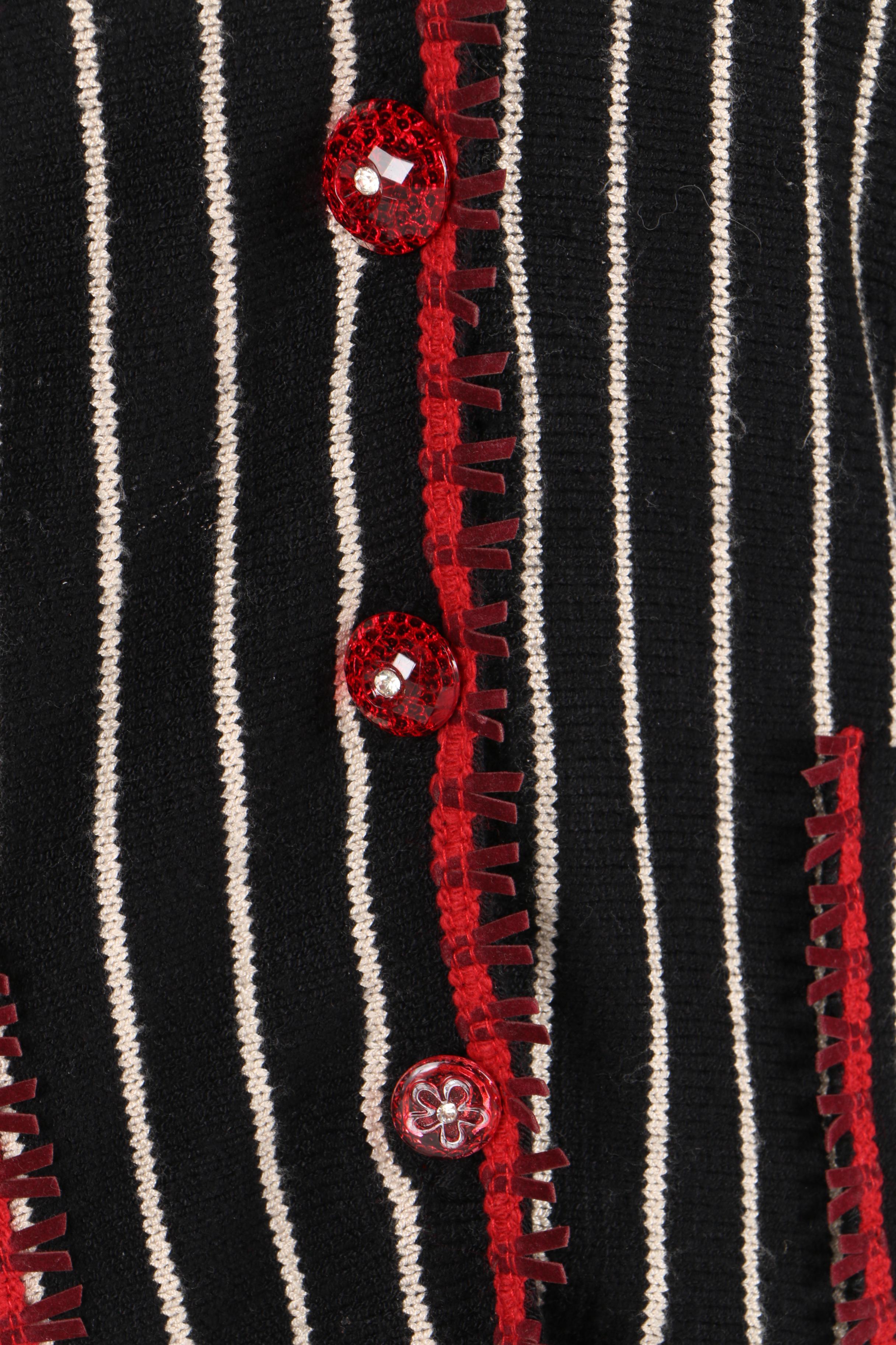 Elaris Black and White Striped Jacket