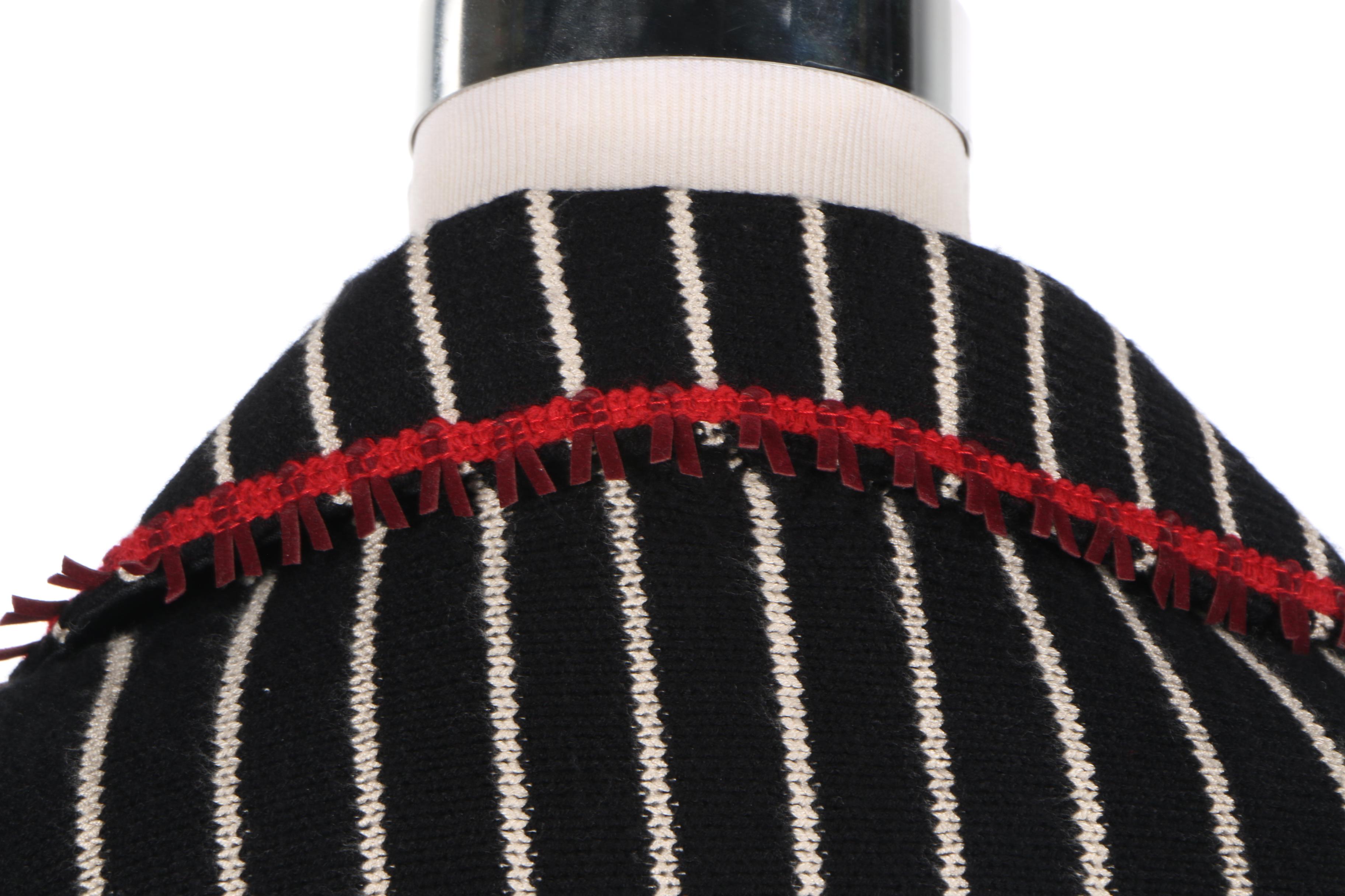 Elaris Black and White Striped Jacket