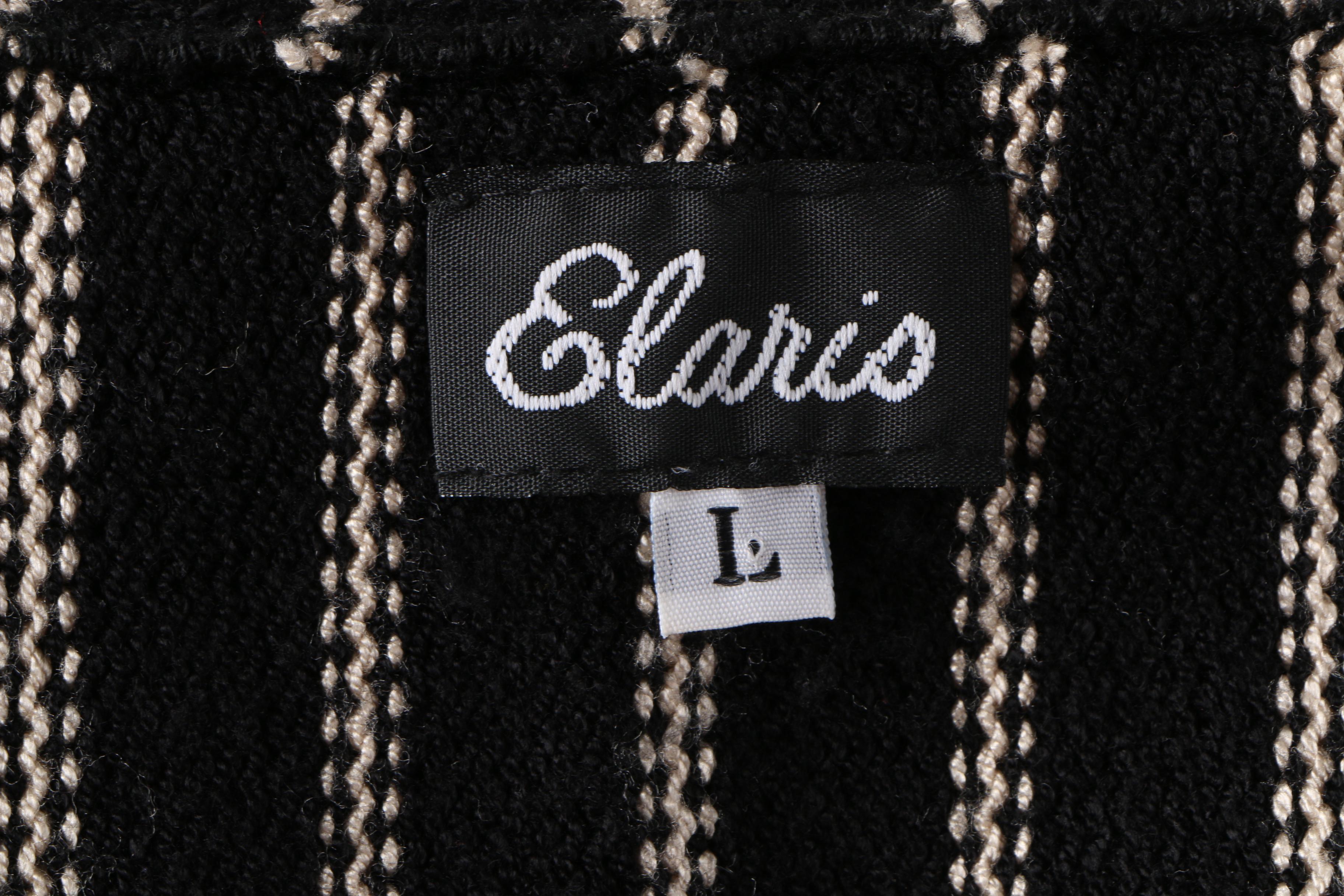 Elaris Black and White Striped Jacket