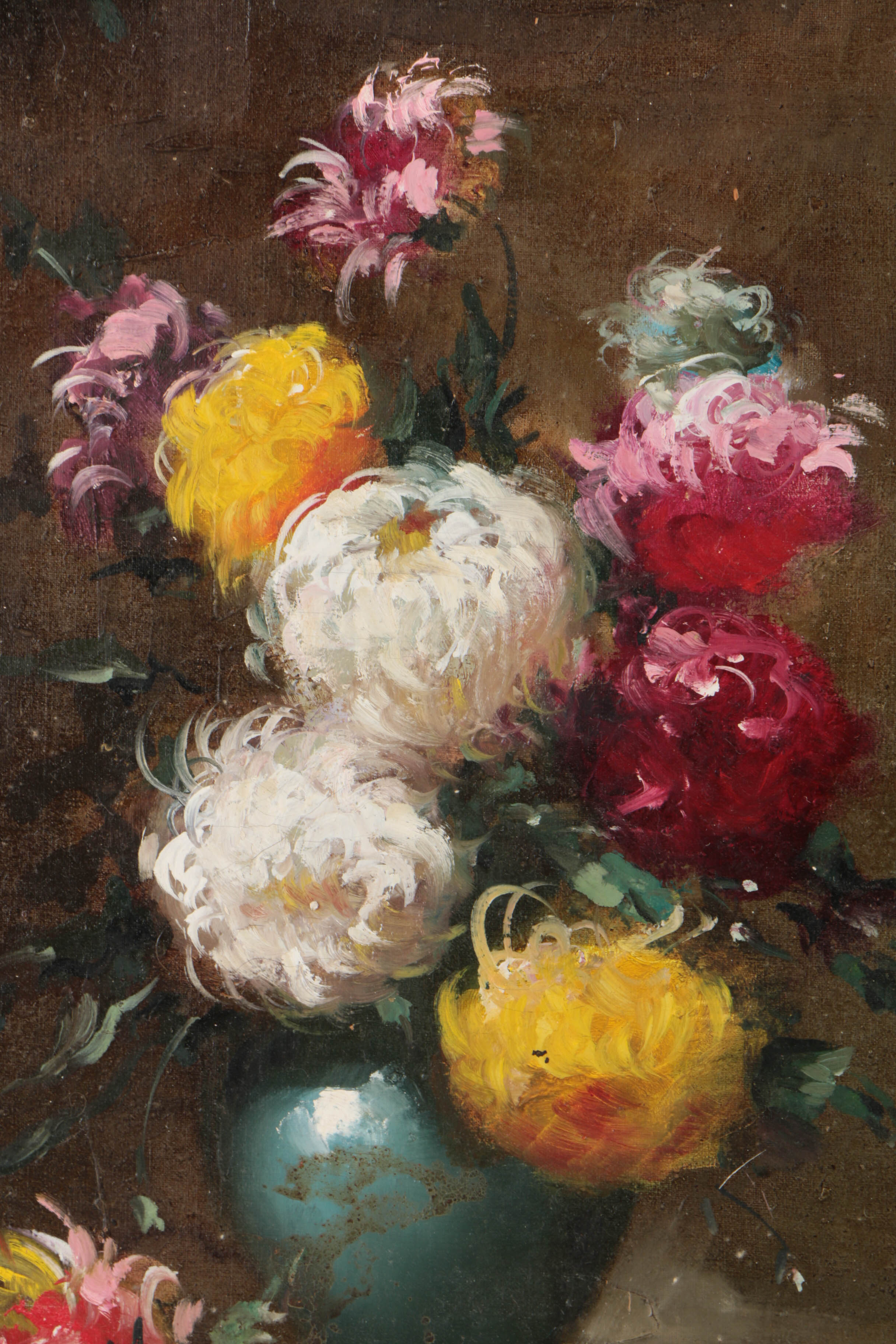 Oil Painting on Canvas of Floral Still Life