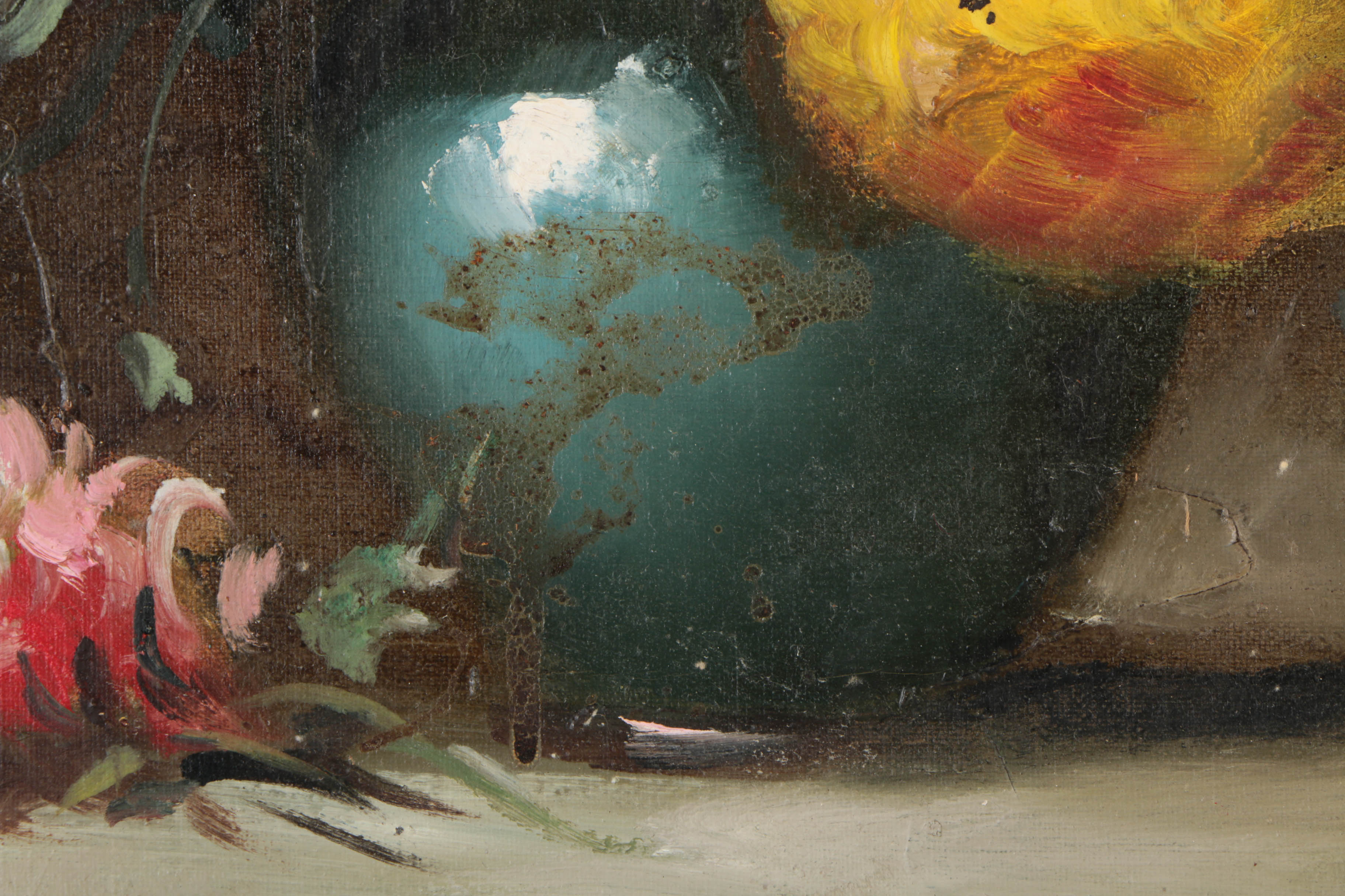 Oil Painting on Canvas of Floral Still Life