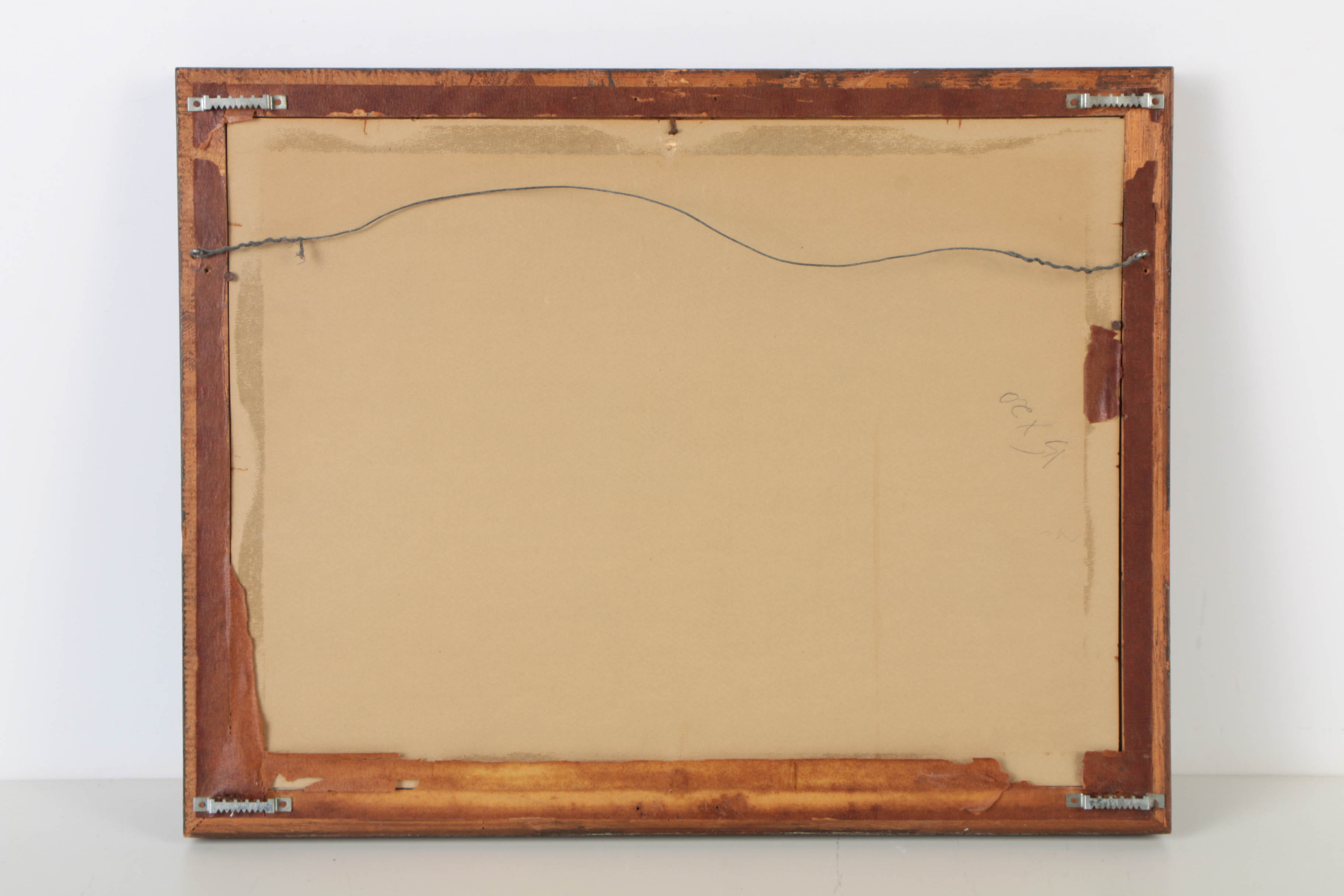 Central American Style Gouache Painting on Amate Paper of Horse