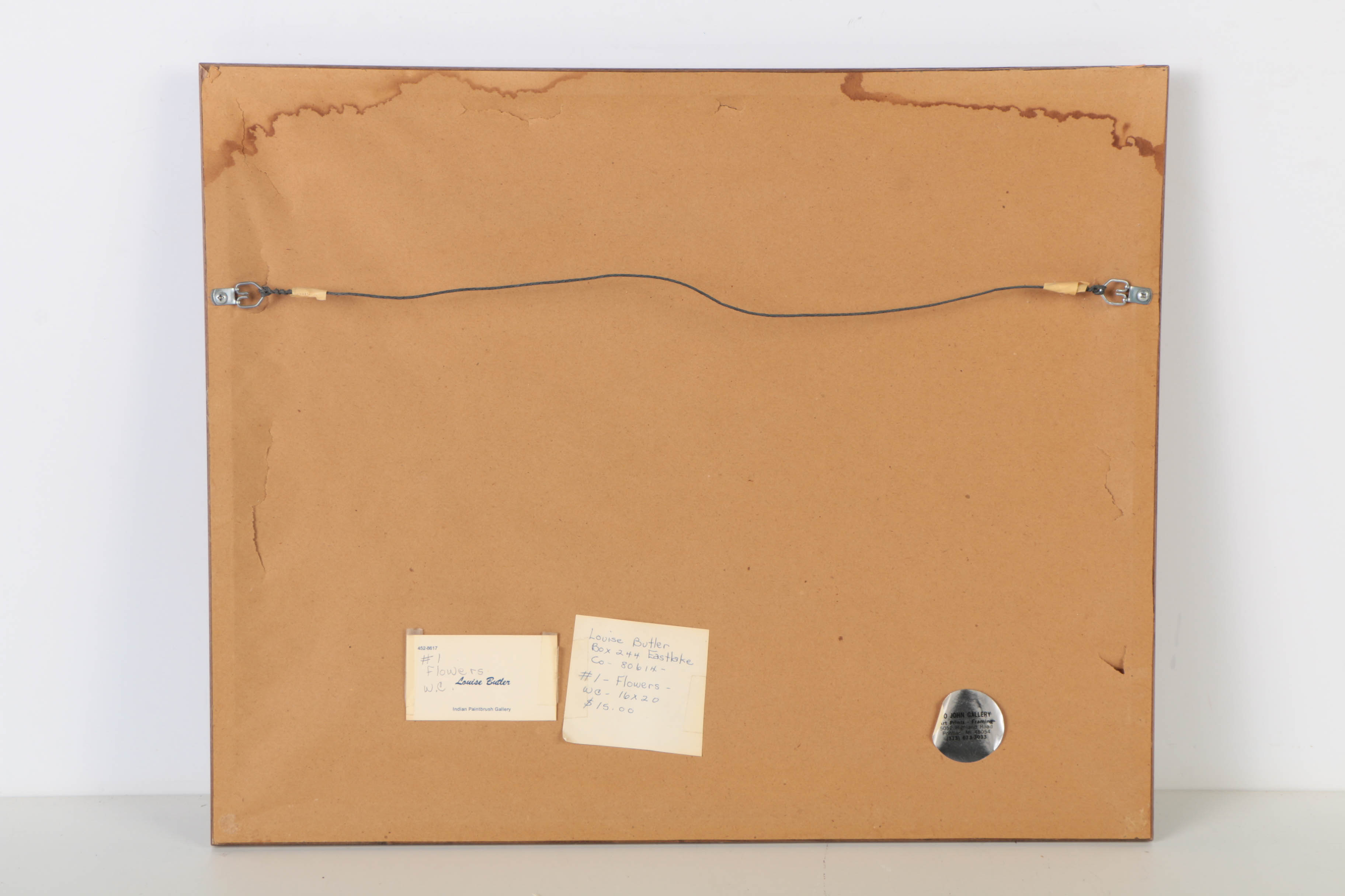 Louise Butler Watercolor with Mixed Media on Paper "Flowers"