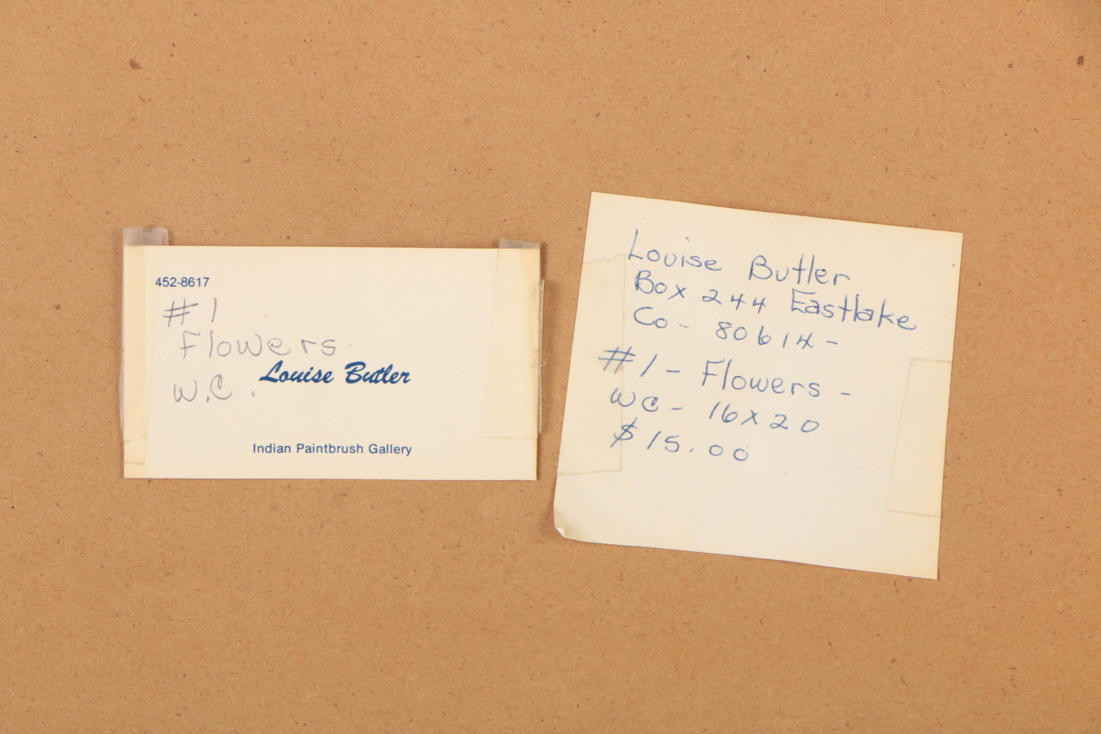 Louise Butler Watercolor with Mixed Media on Paper "Flowers"