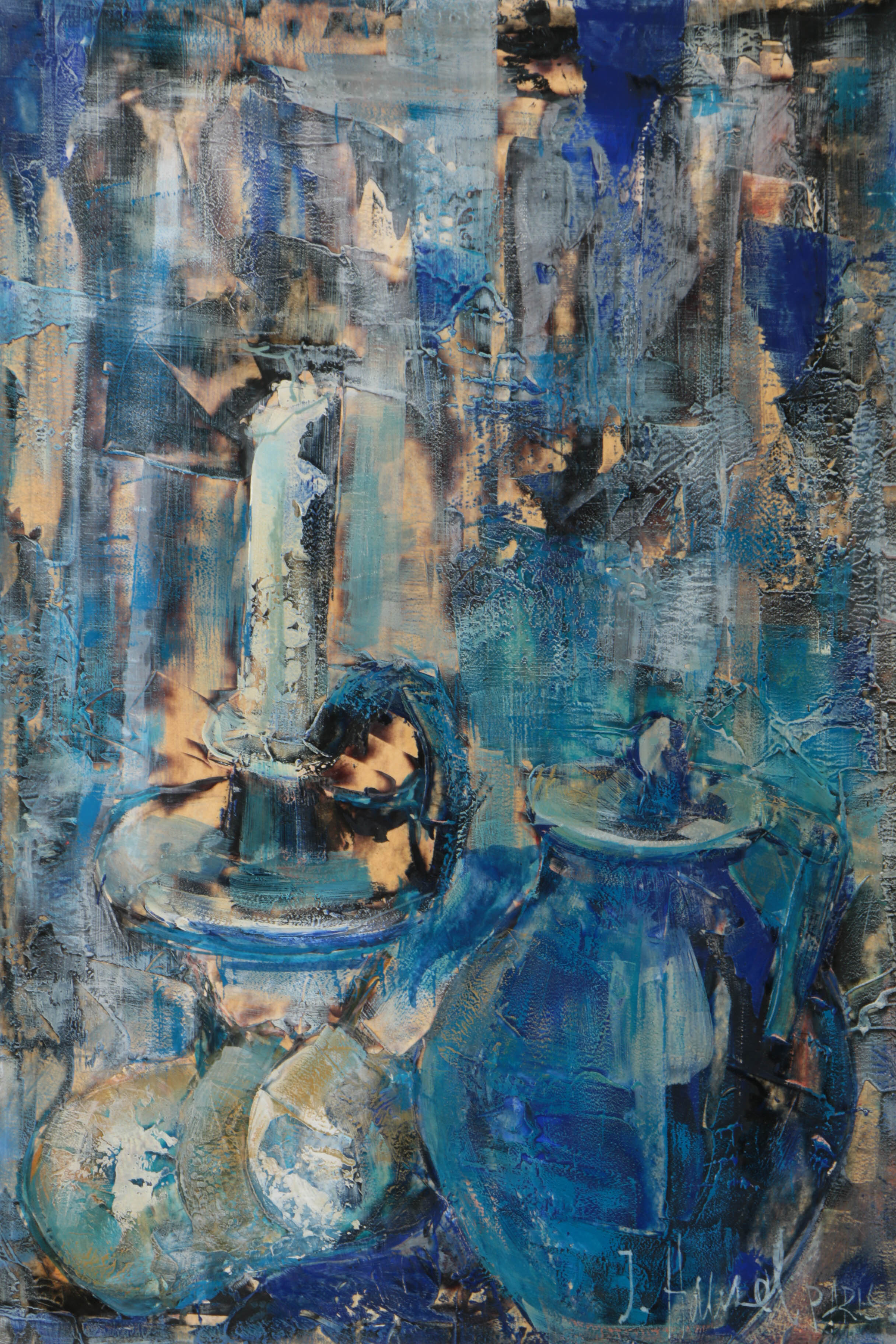 Oil Painting on Board of an Abstract Still Life