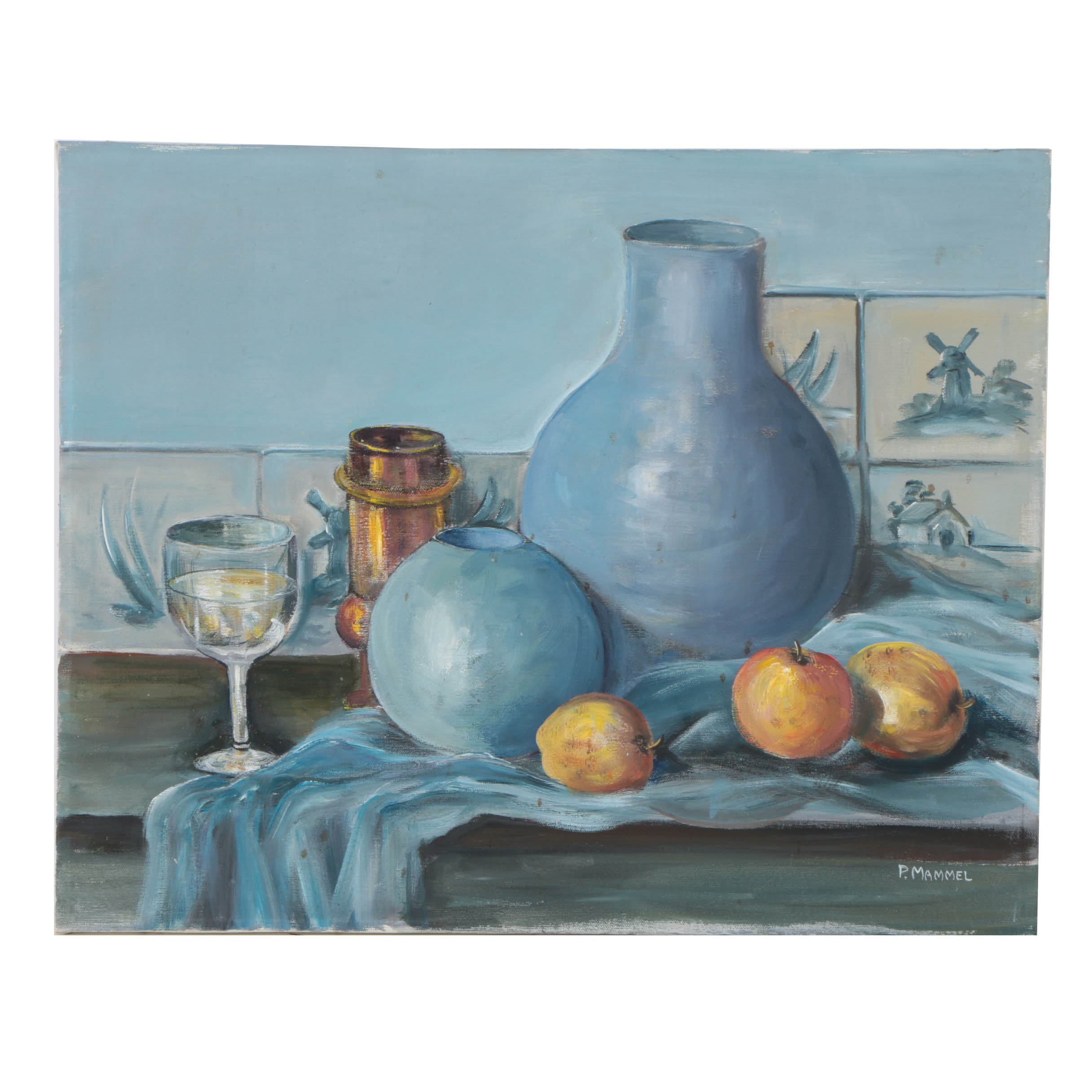 P. Mammel Oil on Canvas Still Life