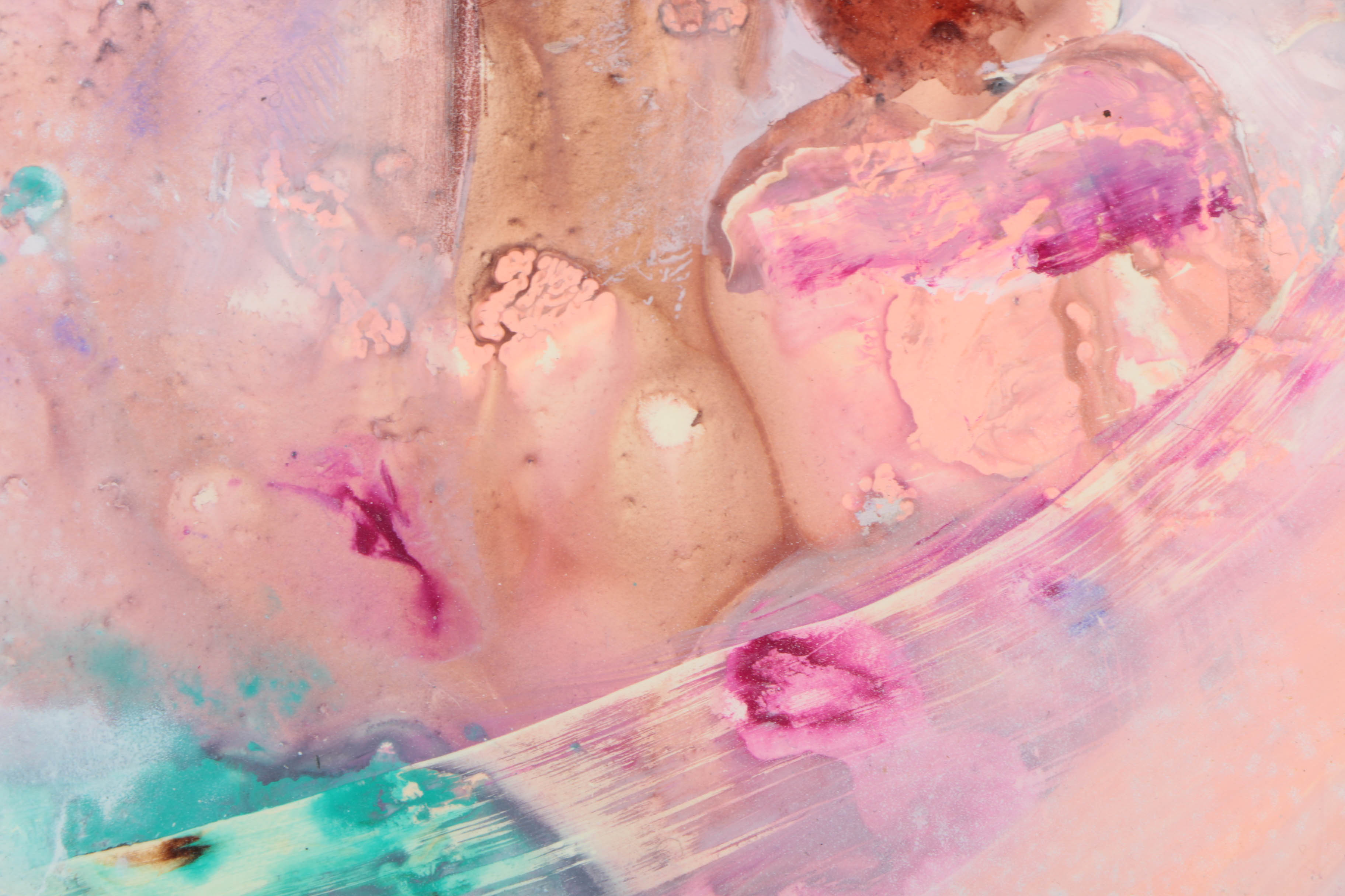 Nora Mendoza Signed Abstract Oil Painting