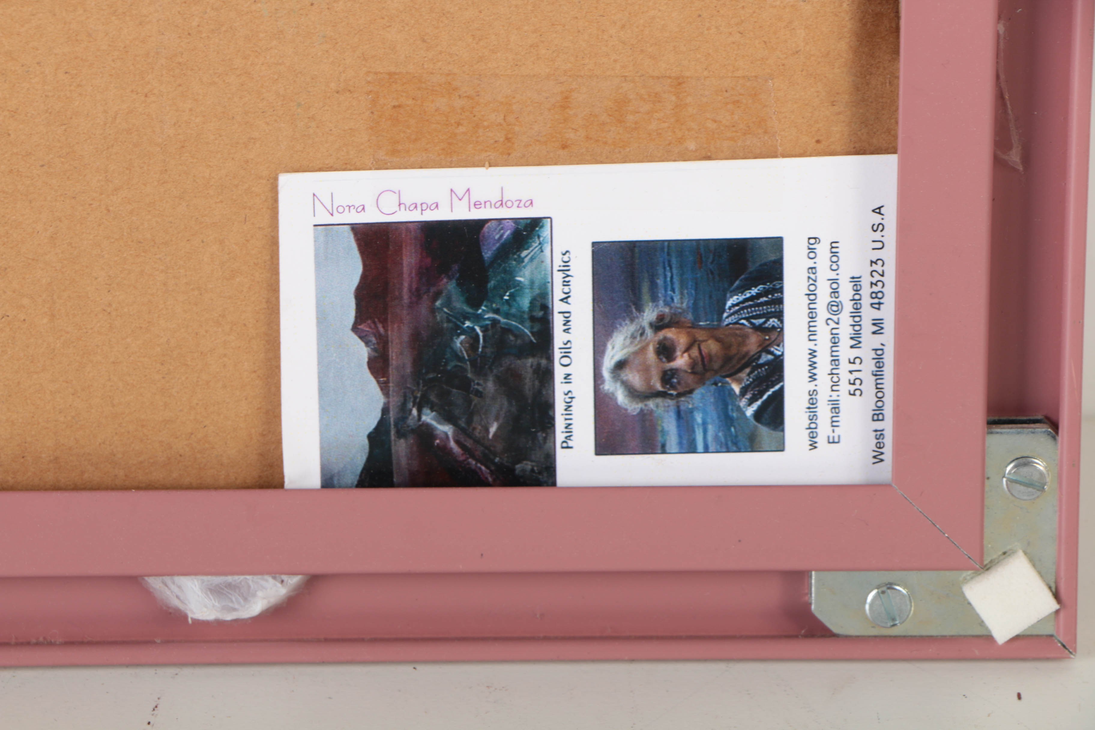 Nora Mendoza Signed Abstract Oil Painting