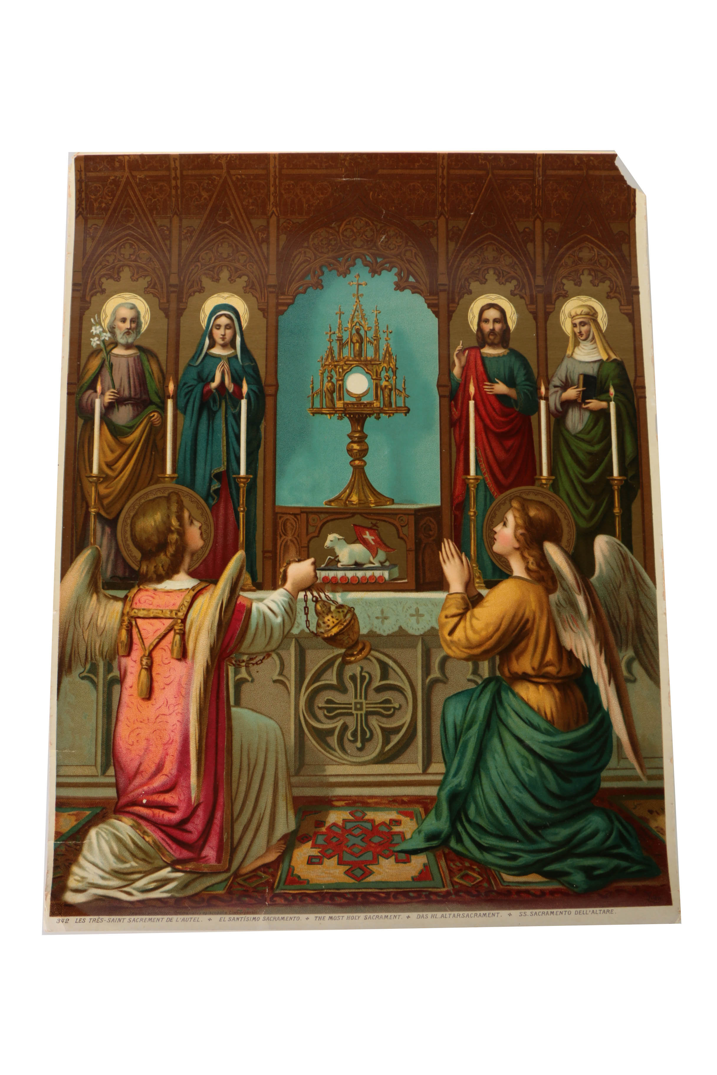 Five Chromolithograph Religious Prints