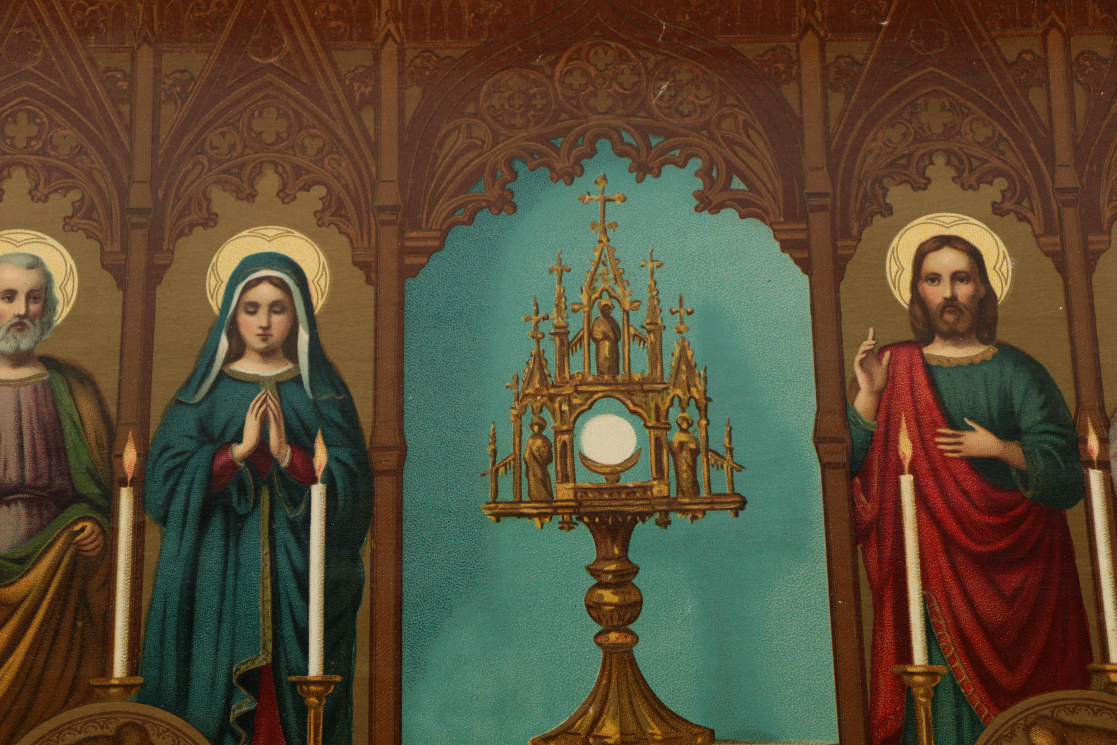 Five Chromolithograph Religious Prints