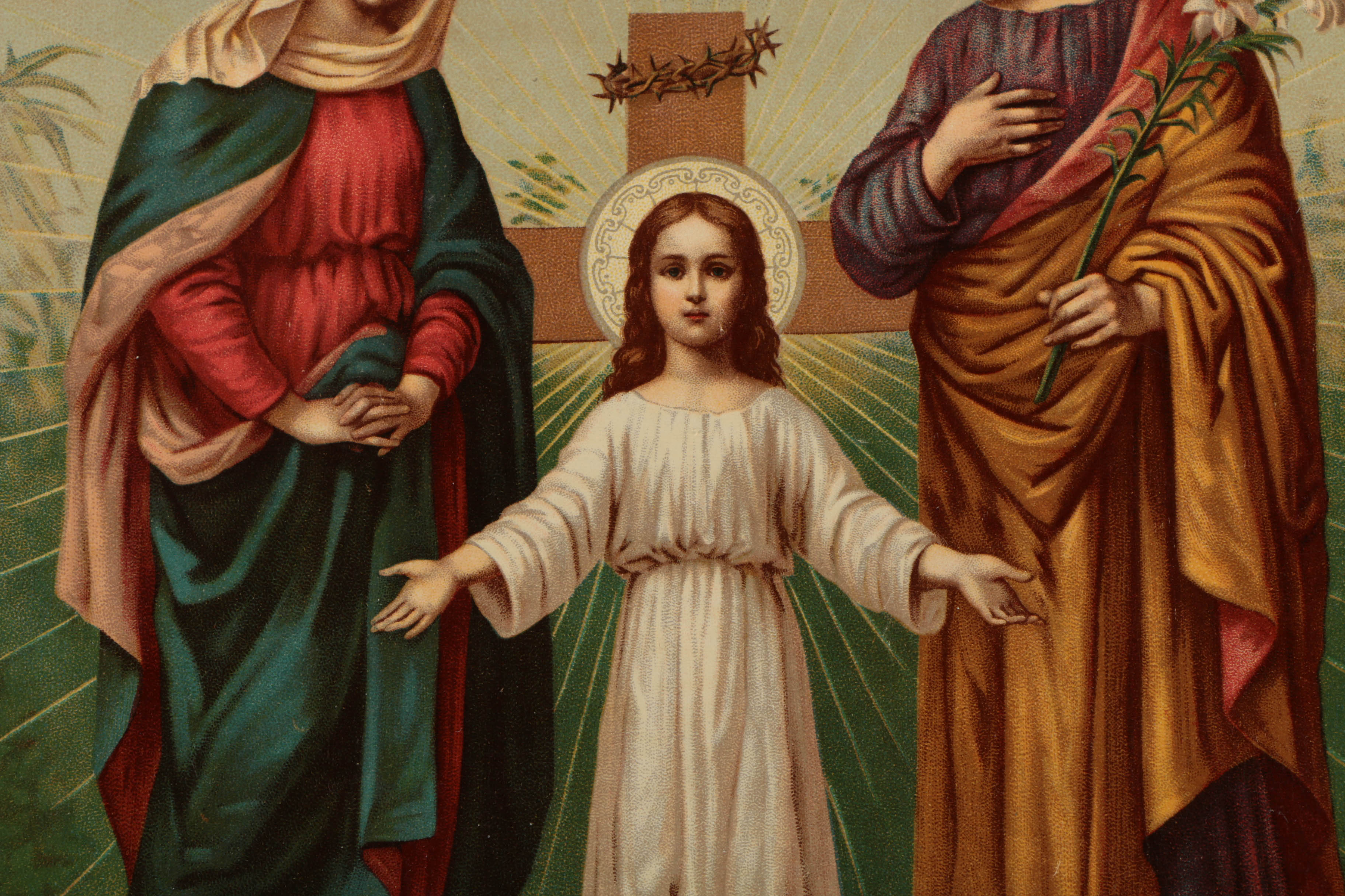 Five Chromolithograph Religious Prints