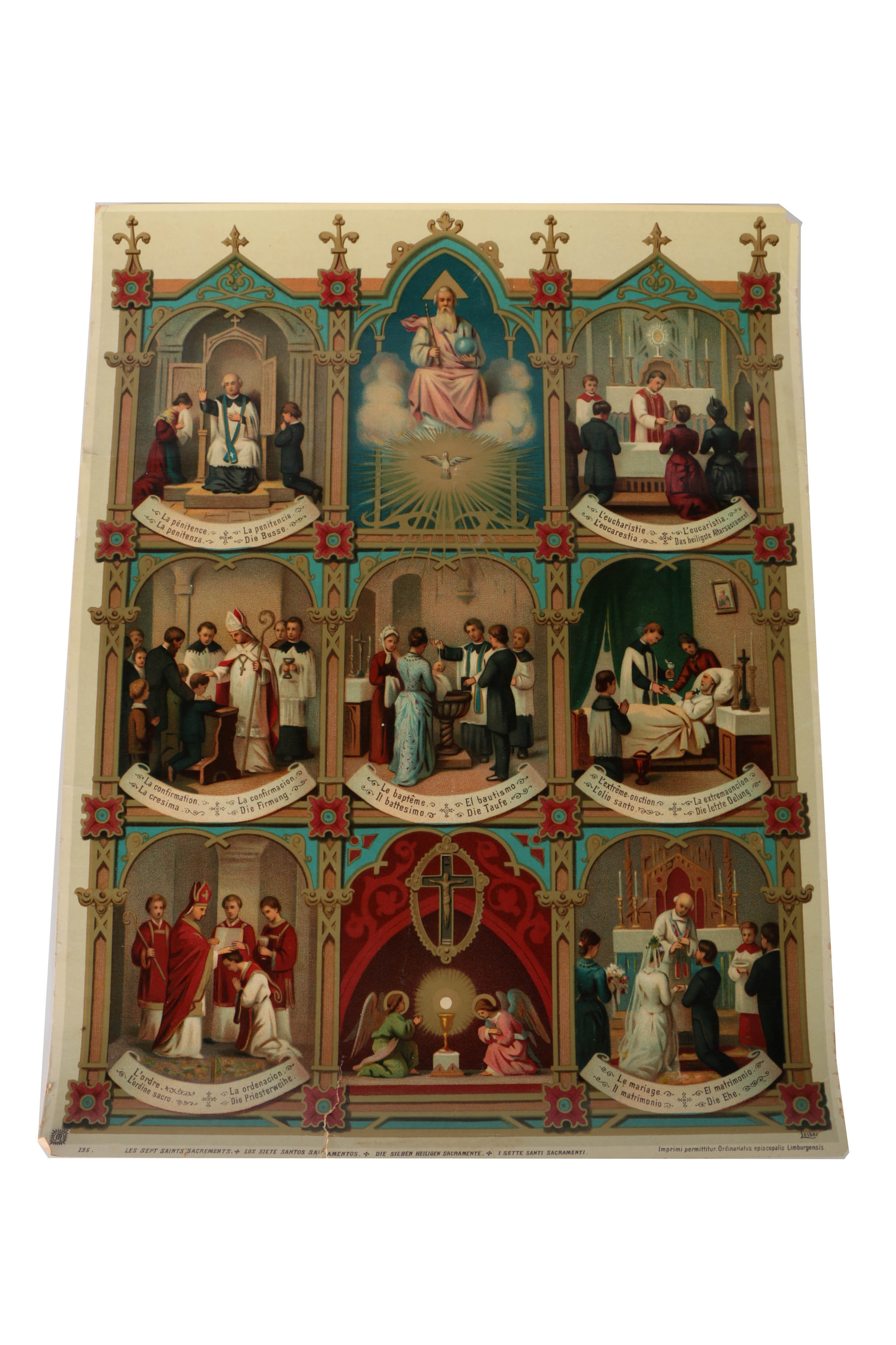 Five Chromolithograph Religious Prints
