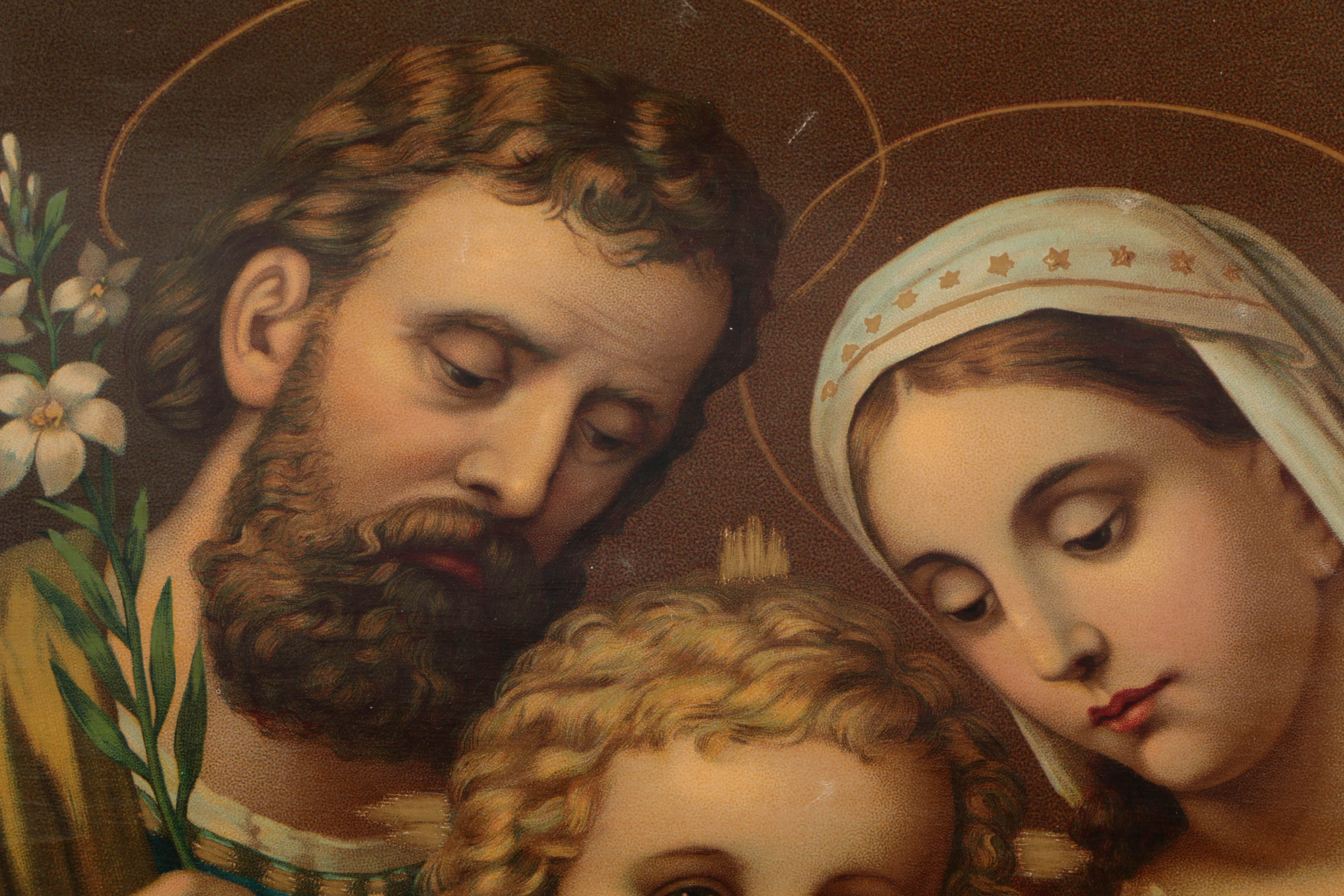 Five Chromolithograph Religious Prints