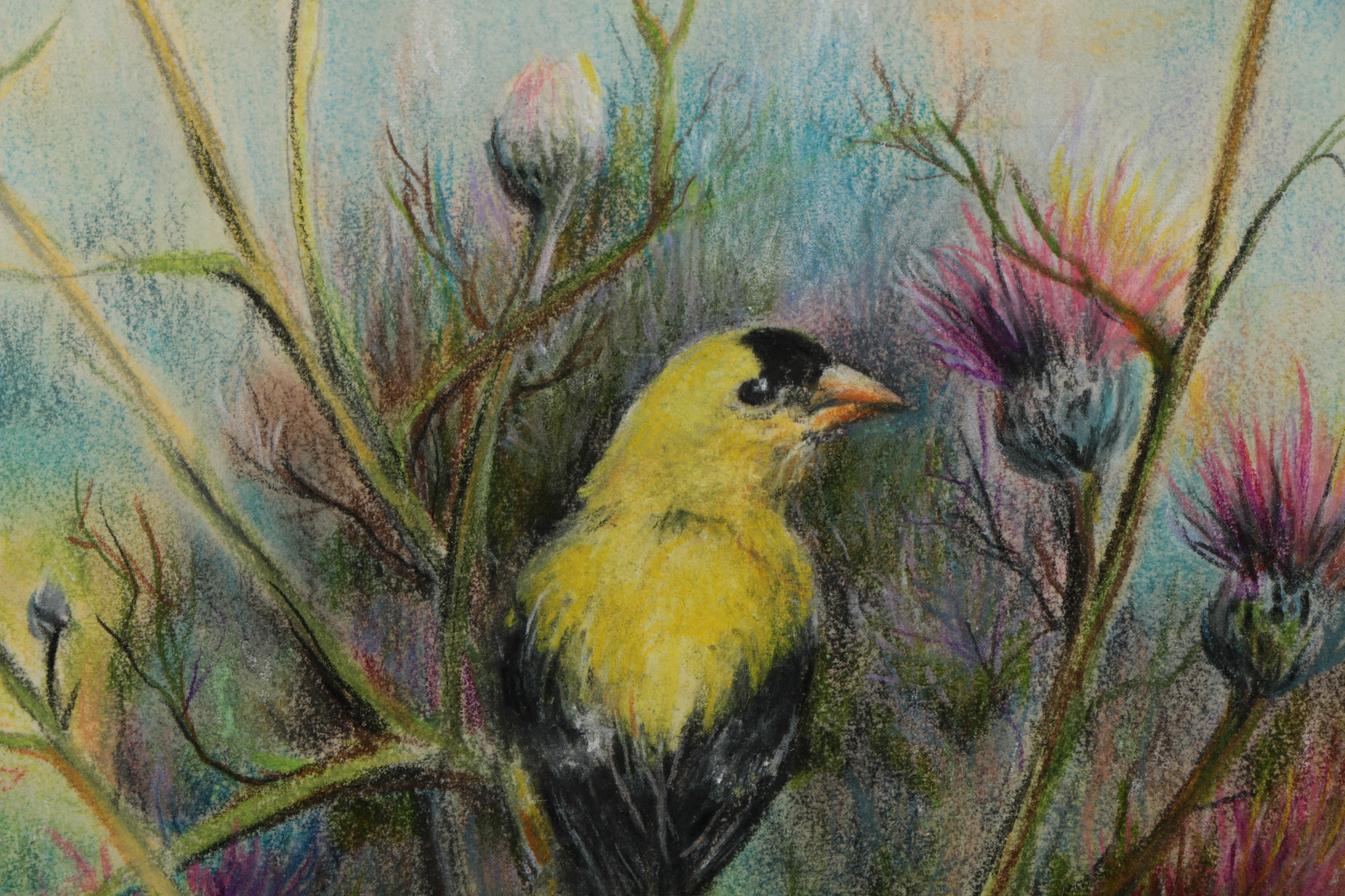 Grouping of Drawings and Paintings Including East Asian Style Piece