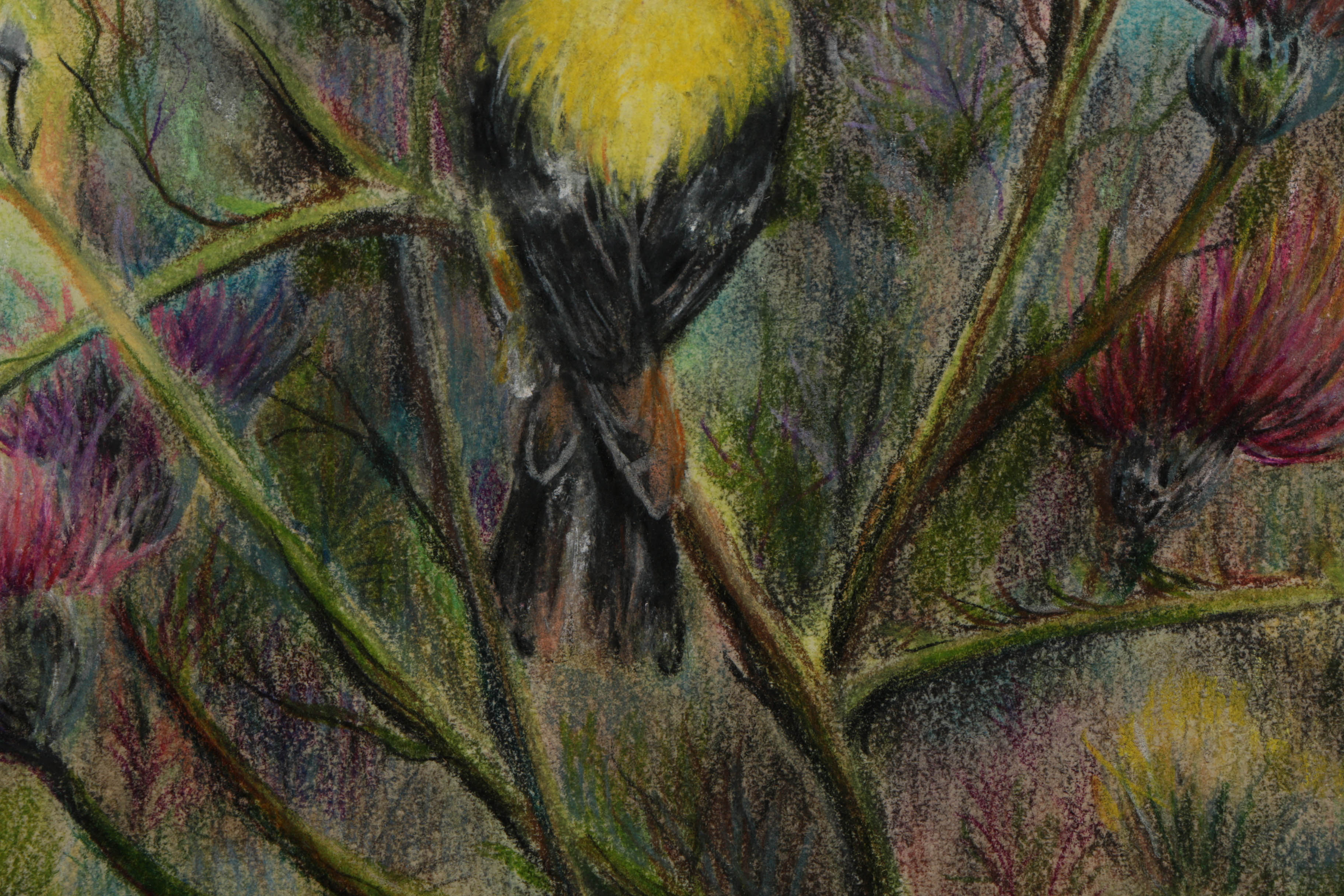 Grouping of Drawings and Paintings Including East Asian Style Piece