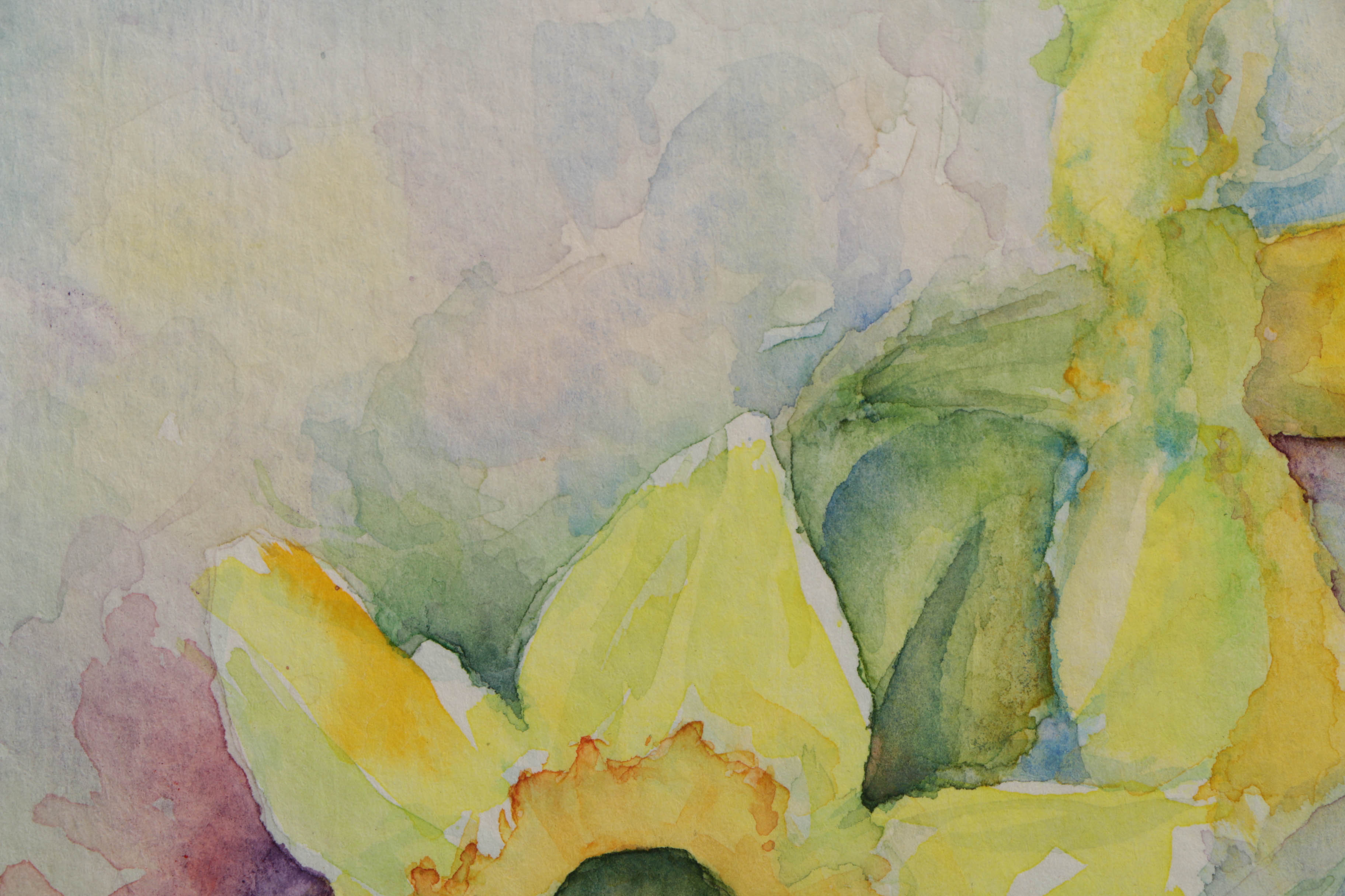 Grouping of Drawings and Paintings Including East Asian Style Piece