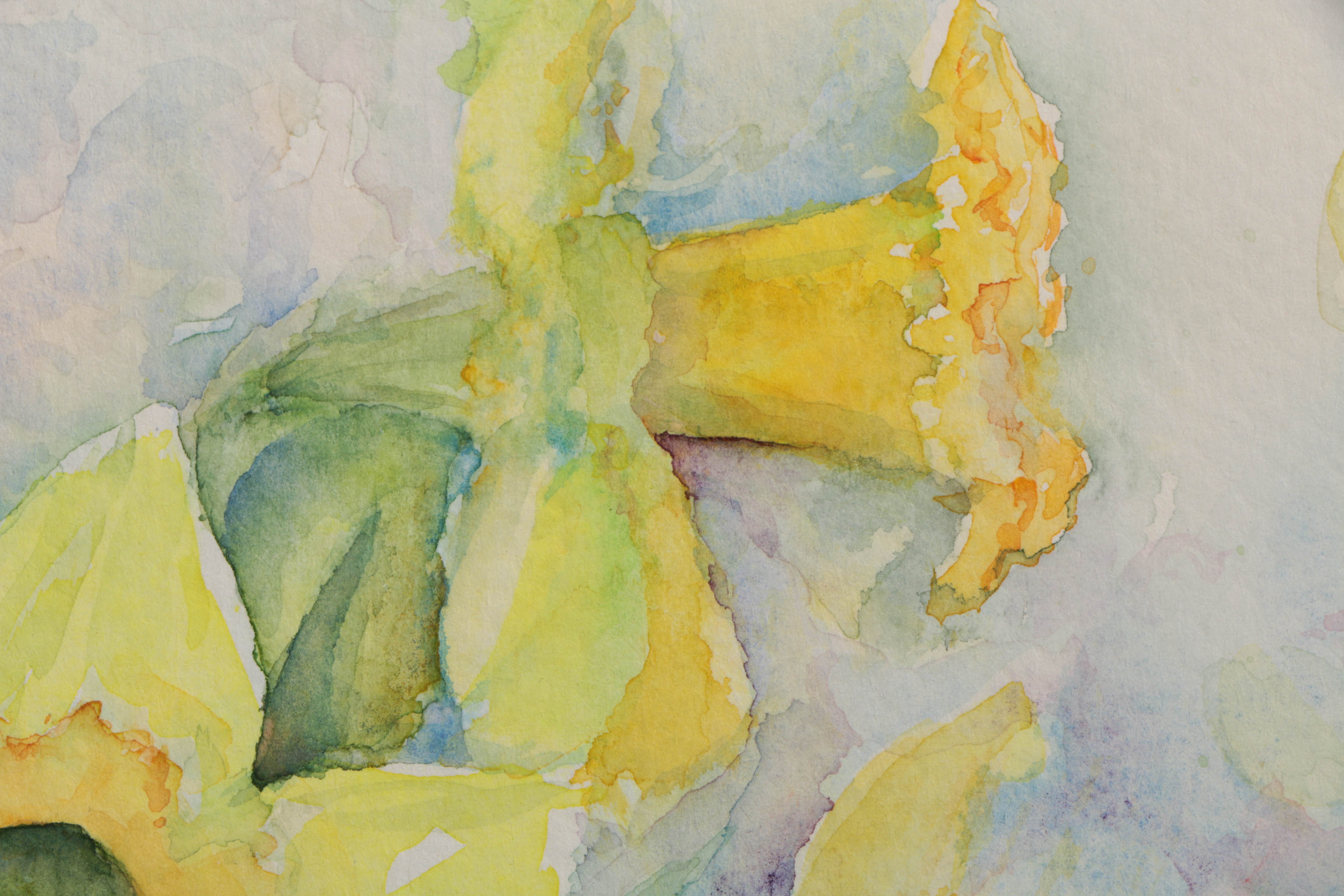 Grouping of Drawings and Paintings Including East Asian Style Piece