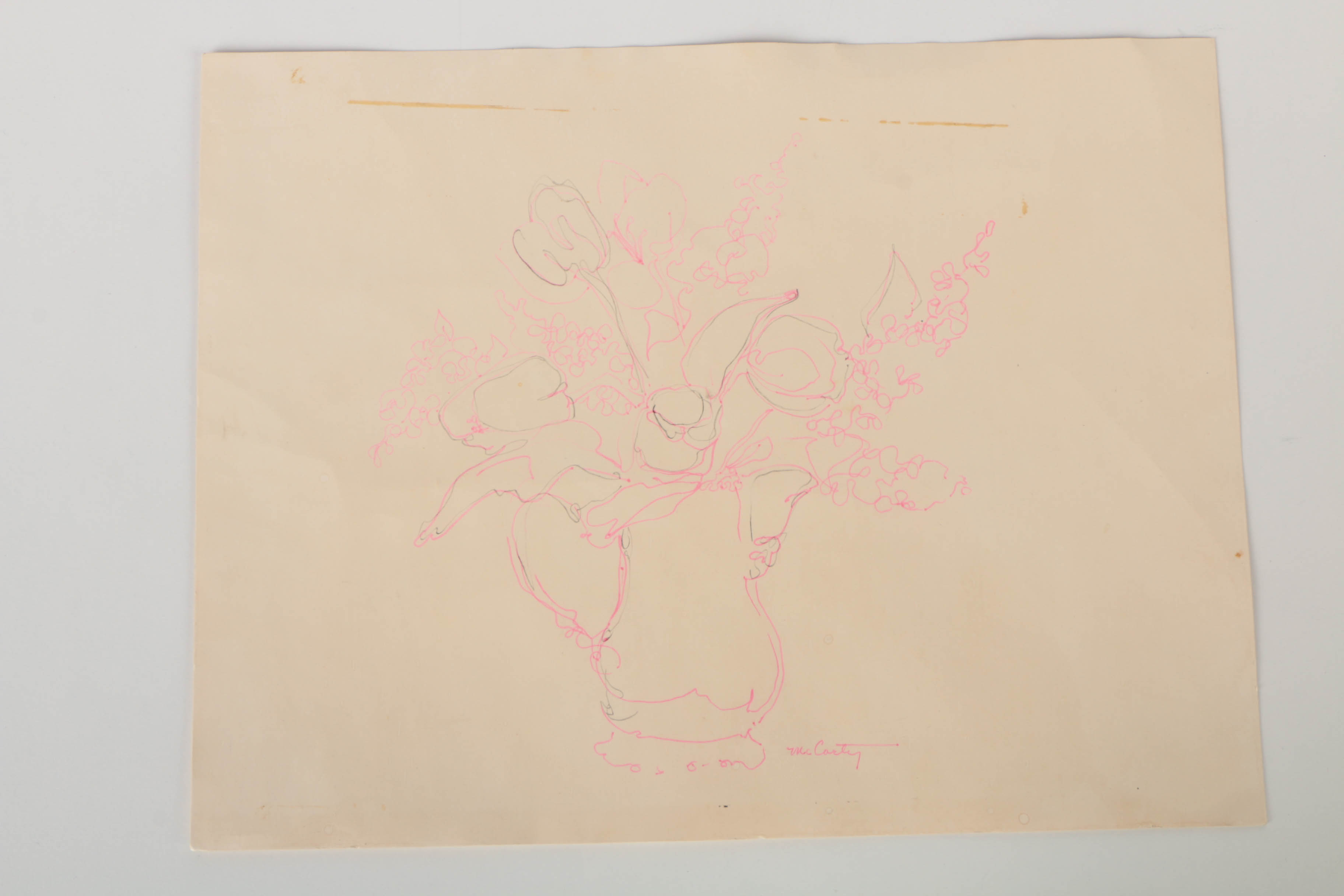 Grouping of Drawings and Paintings Including East Asian Style Piece