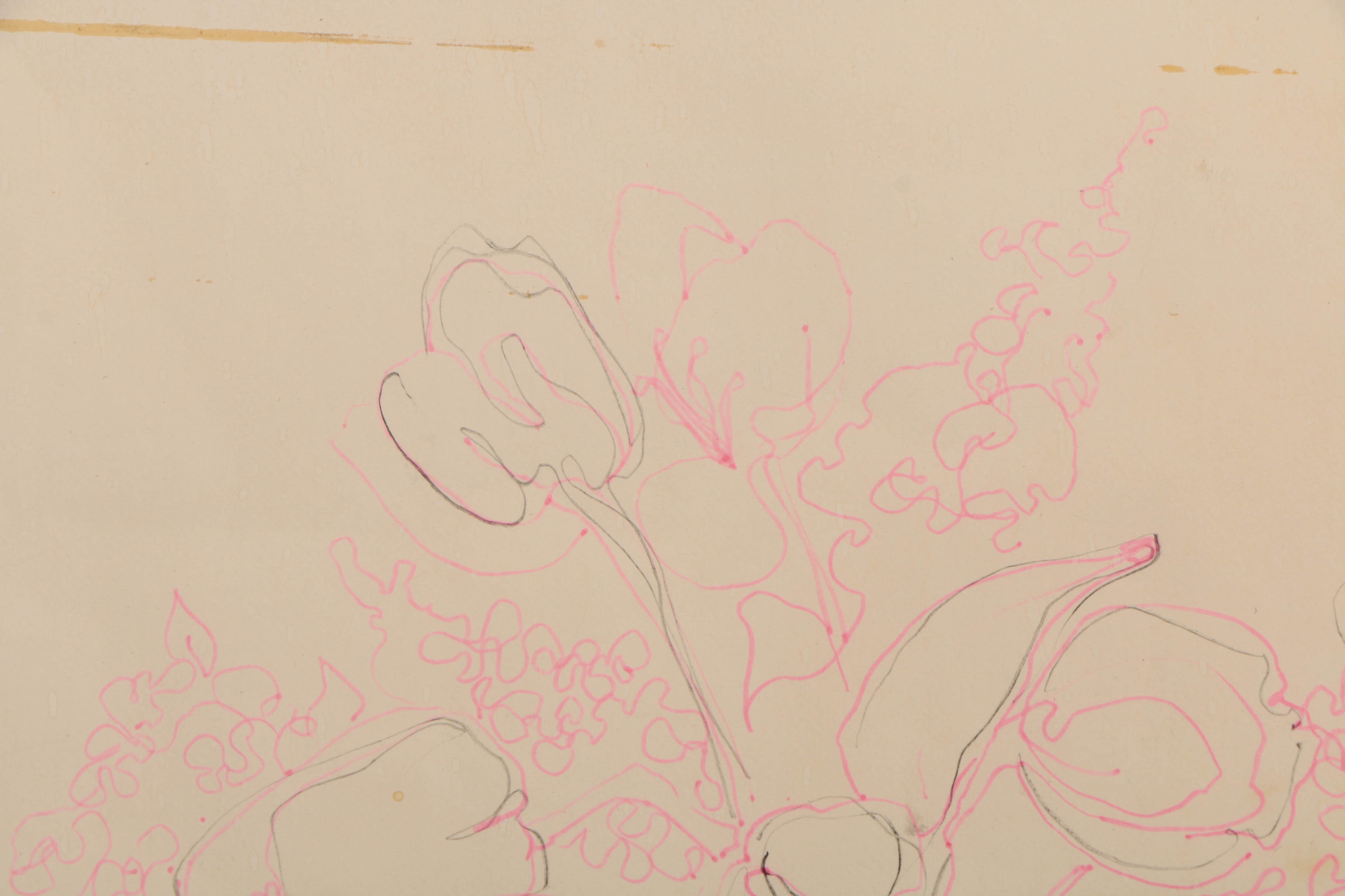 Grouping of Drawings and Paintings Including East Asian Style Piece