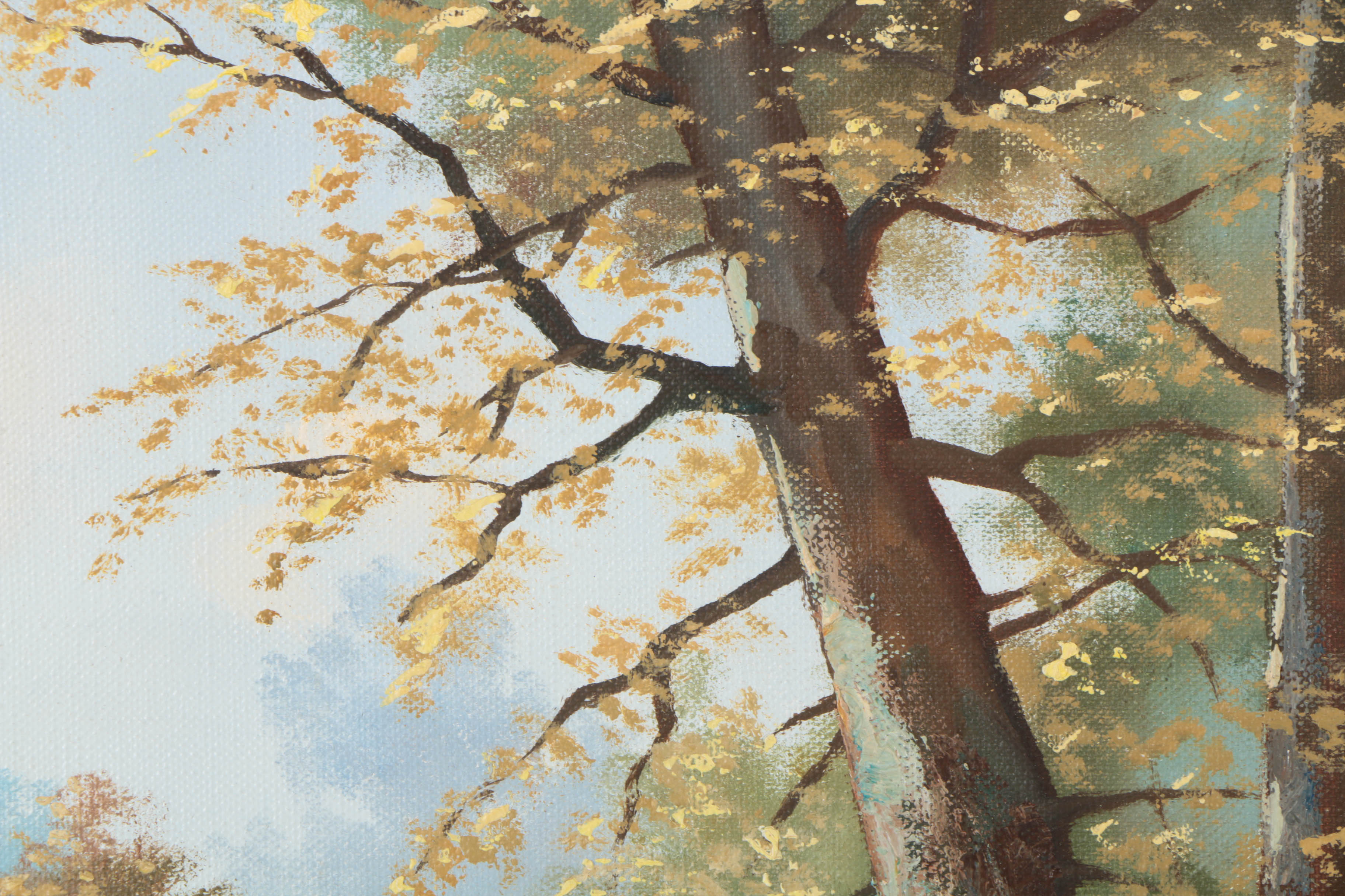 Kugler Oil Painting on Canvas of Creek Scene