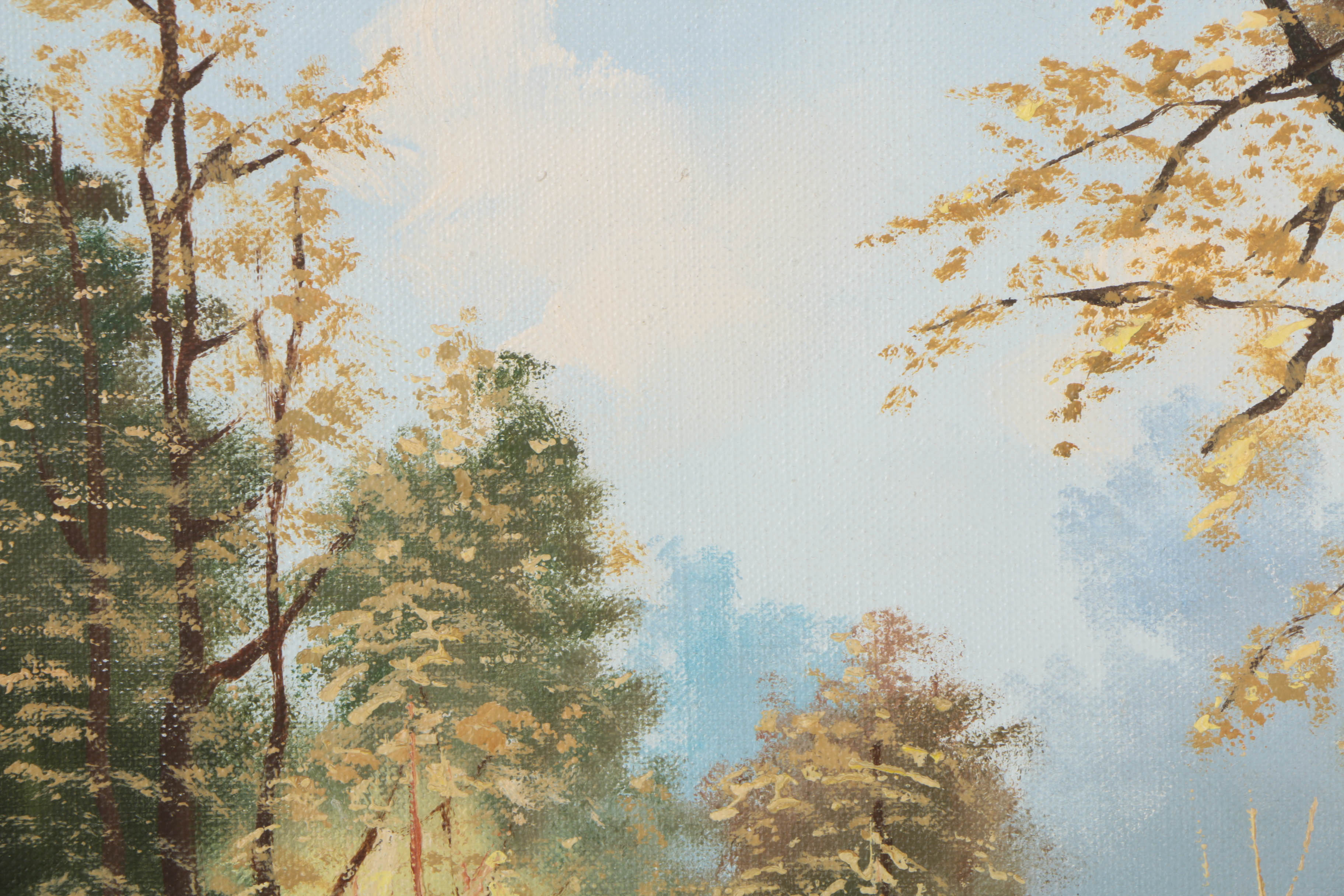 Kugler Oil Painting on Canvas of Creek Scene