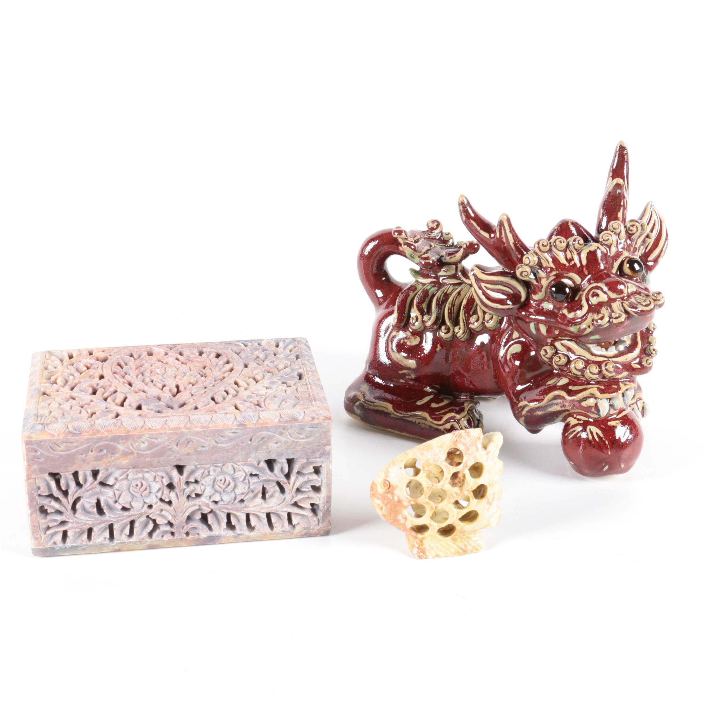 Decor Assortment Including Vases and Figurines