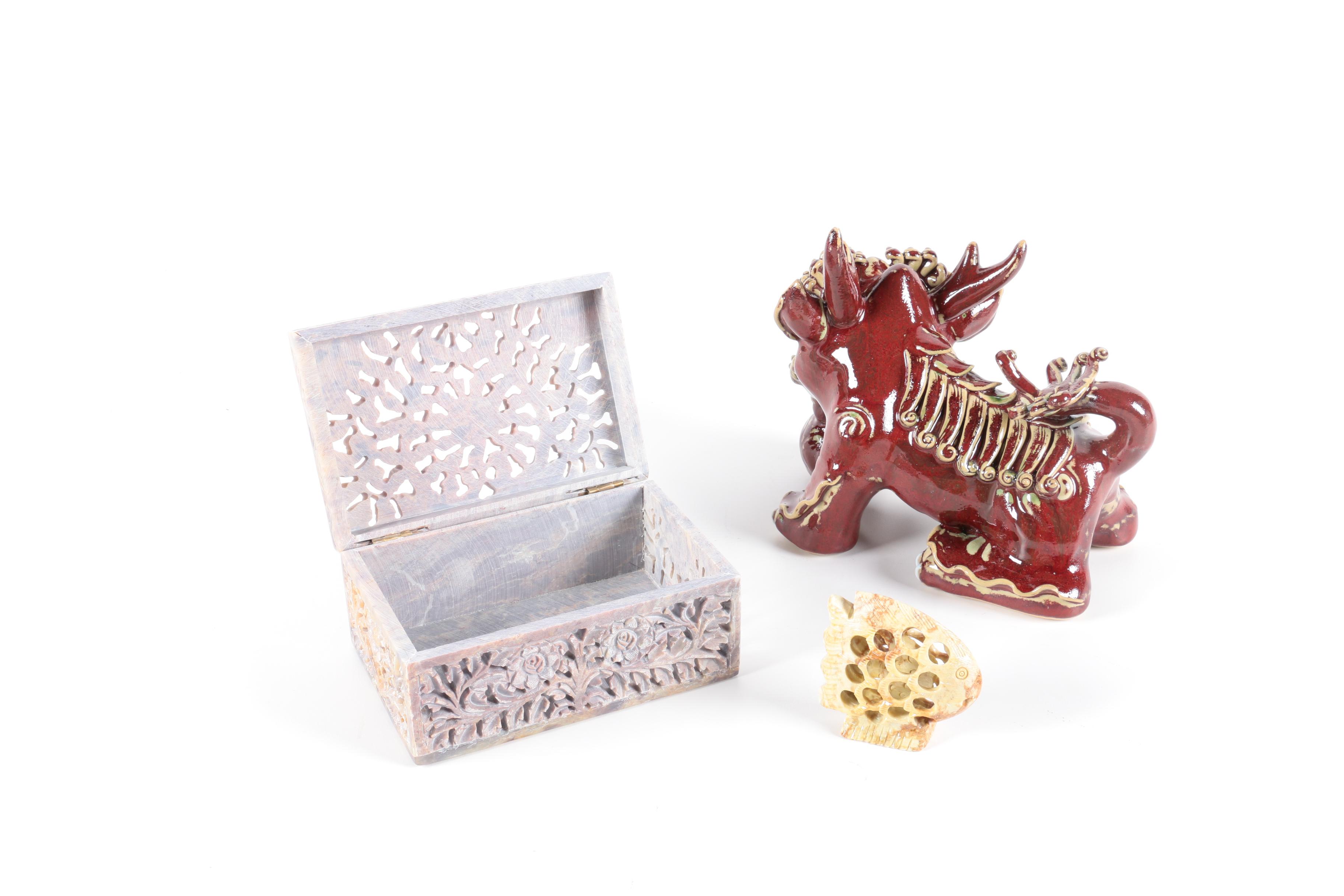 Decor Assortment Including Vases and Figurines