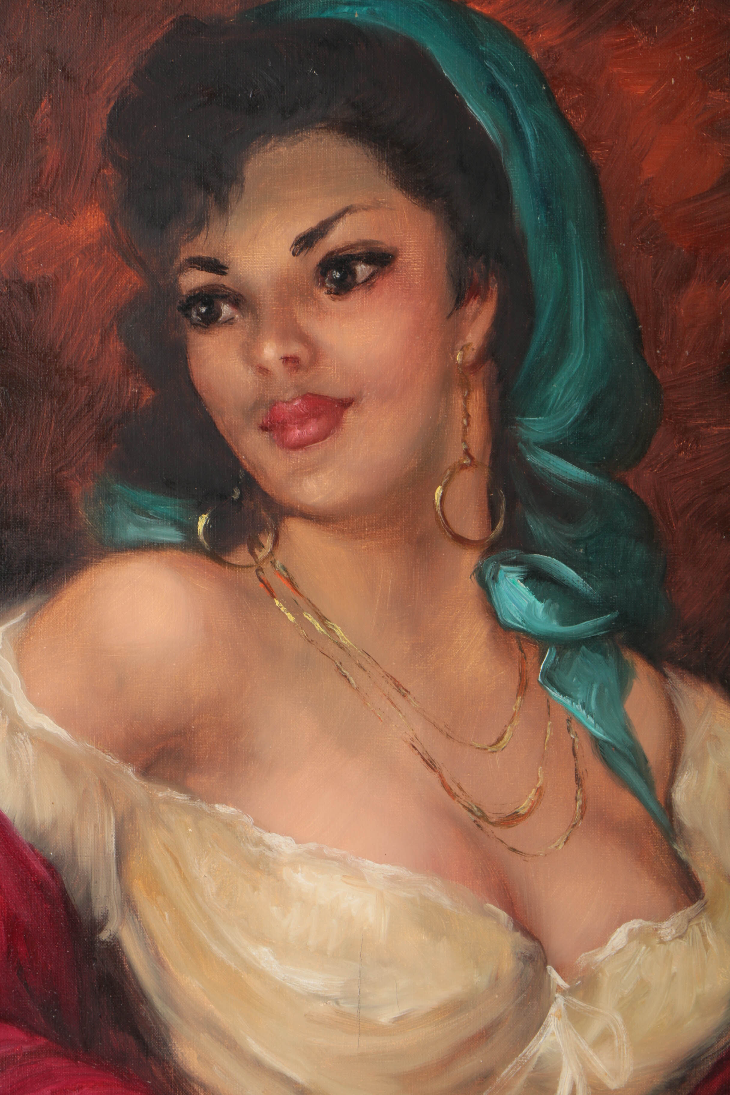 Oil on Canvas Painting Portrait of Woman