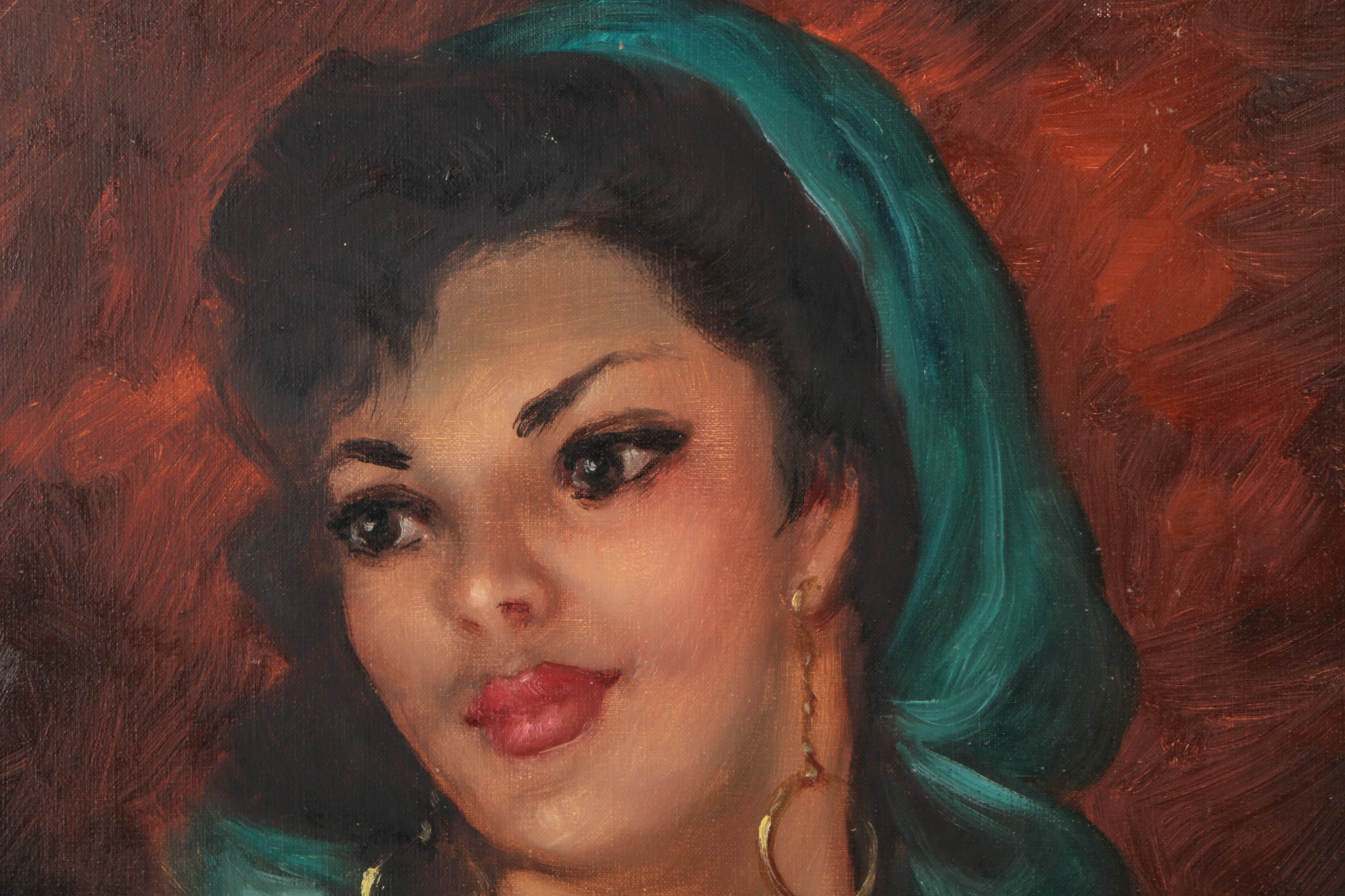 Oil on Canvas Painting Portrait of Woman