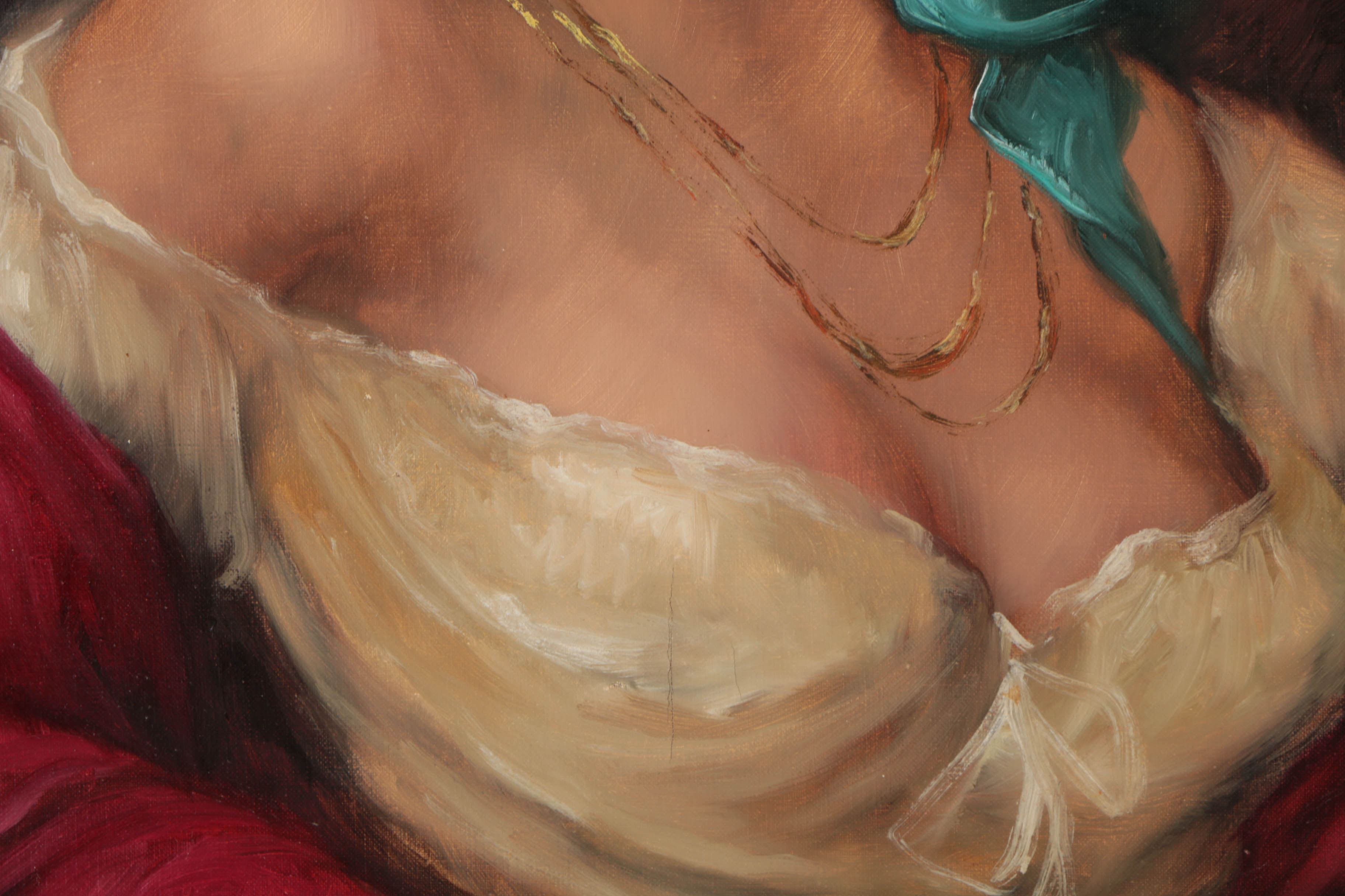 Oil on Canvas Painting Portrait of Woman