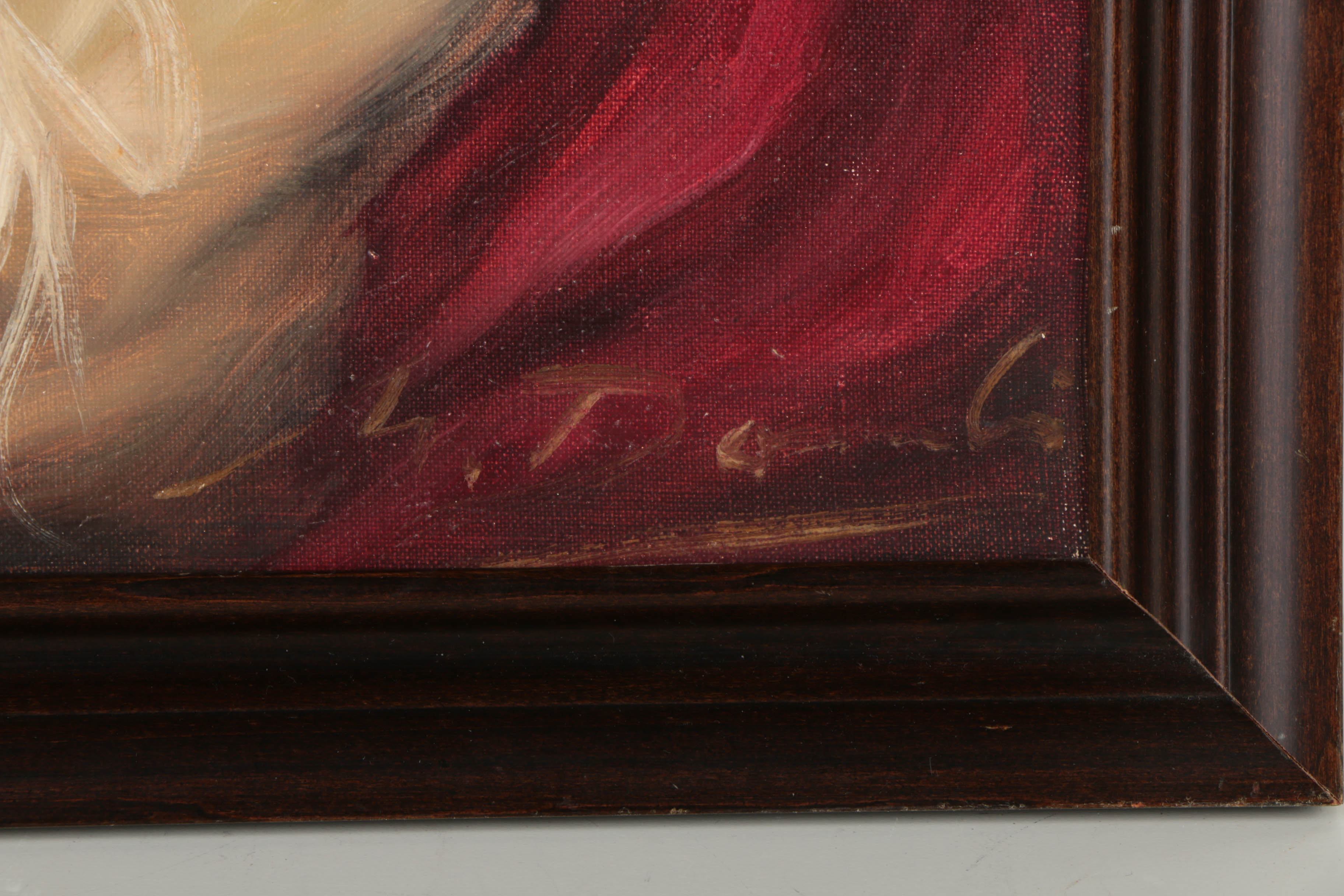 Oil on Canvas Painting Portrait of Woman