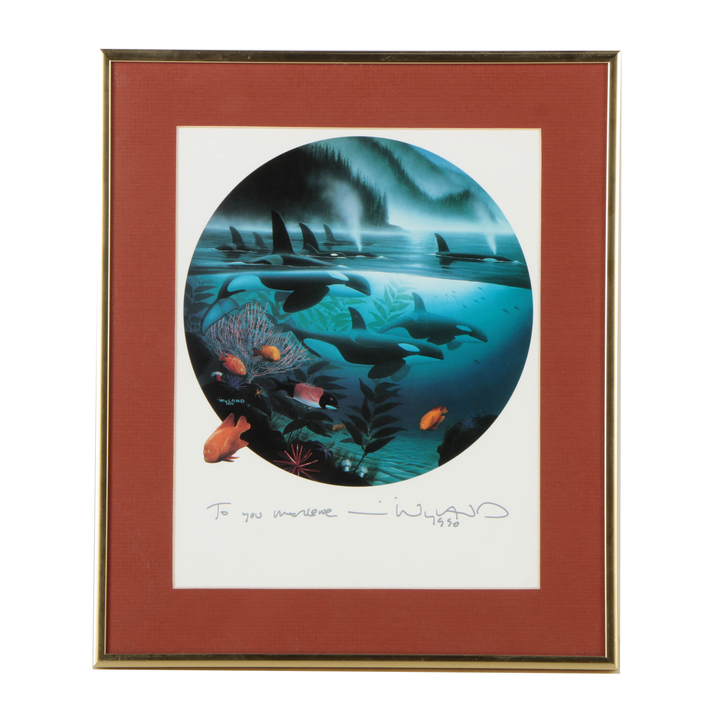Robert Wyland Offset Lithograph "Orca Journey"