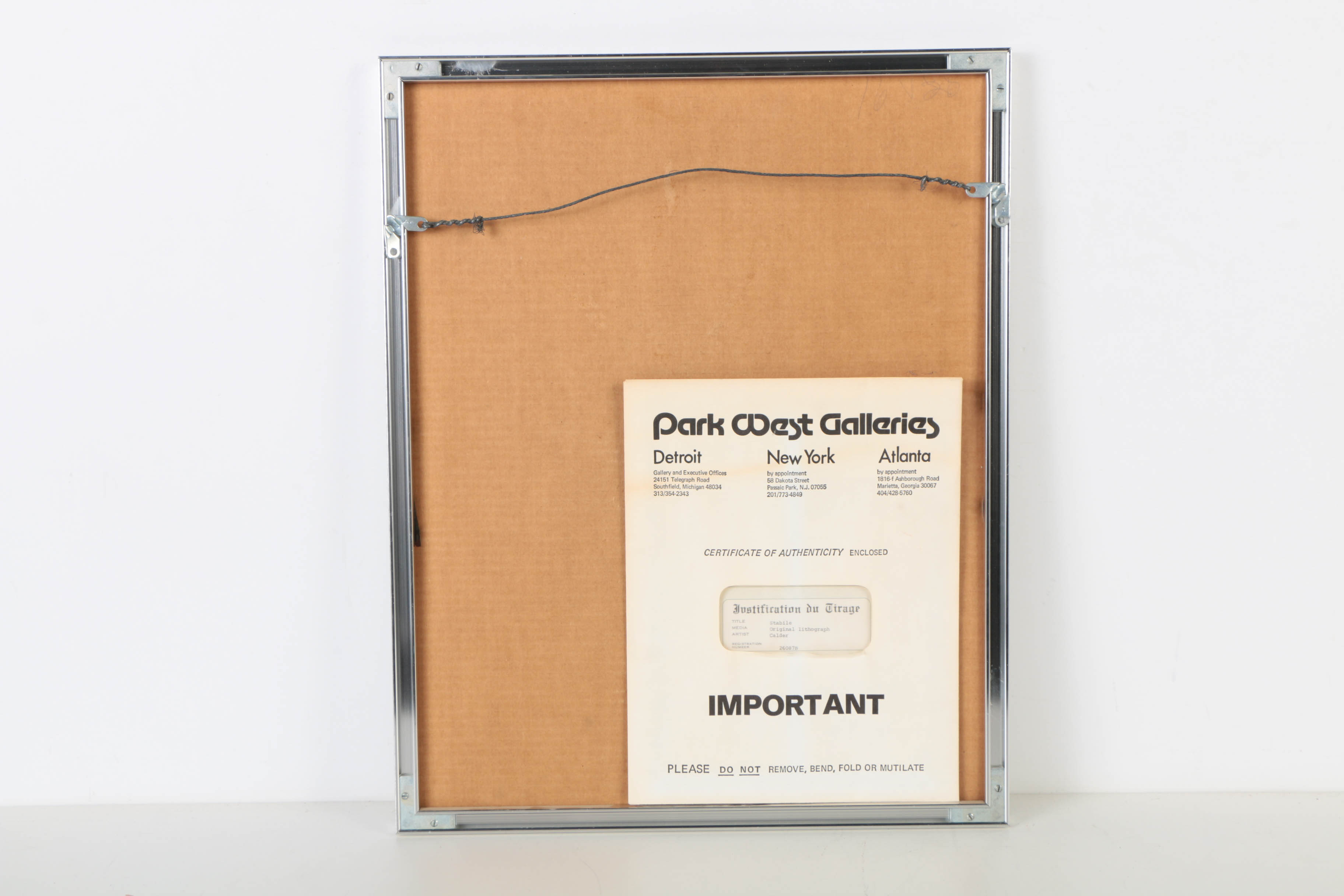 Lithograph on Paper After Alexander Calder's "Stabile"