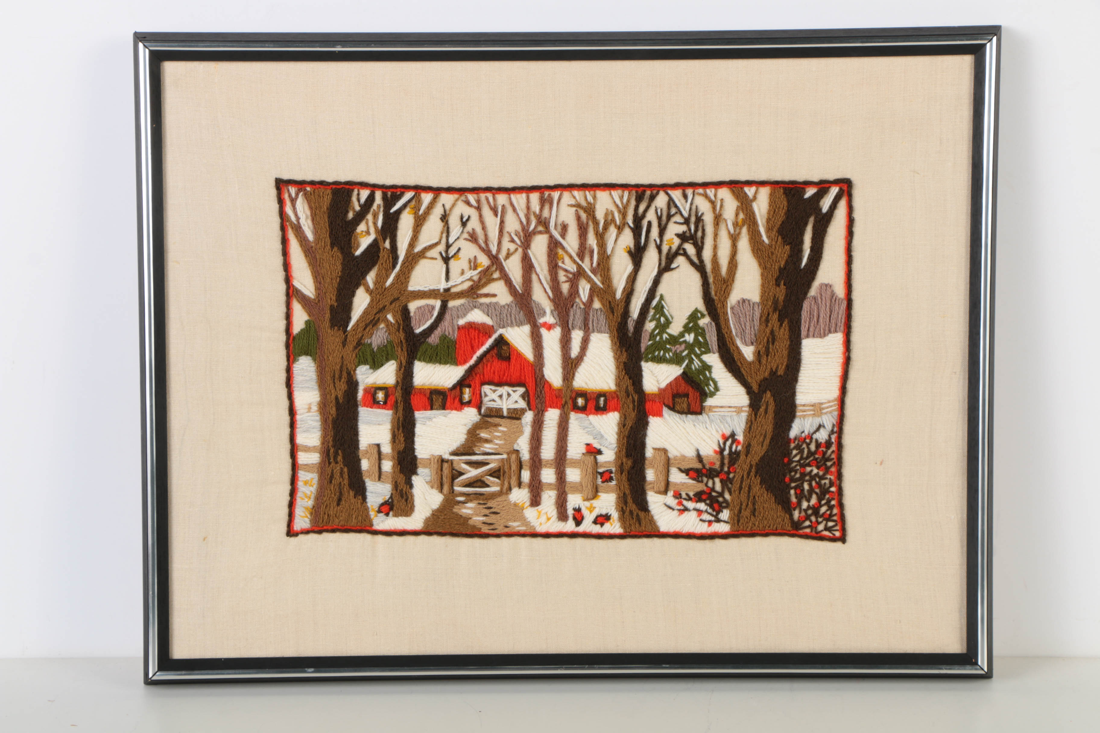 Two Hand Embroidered Art Pieces