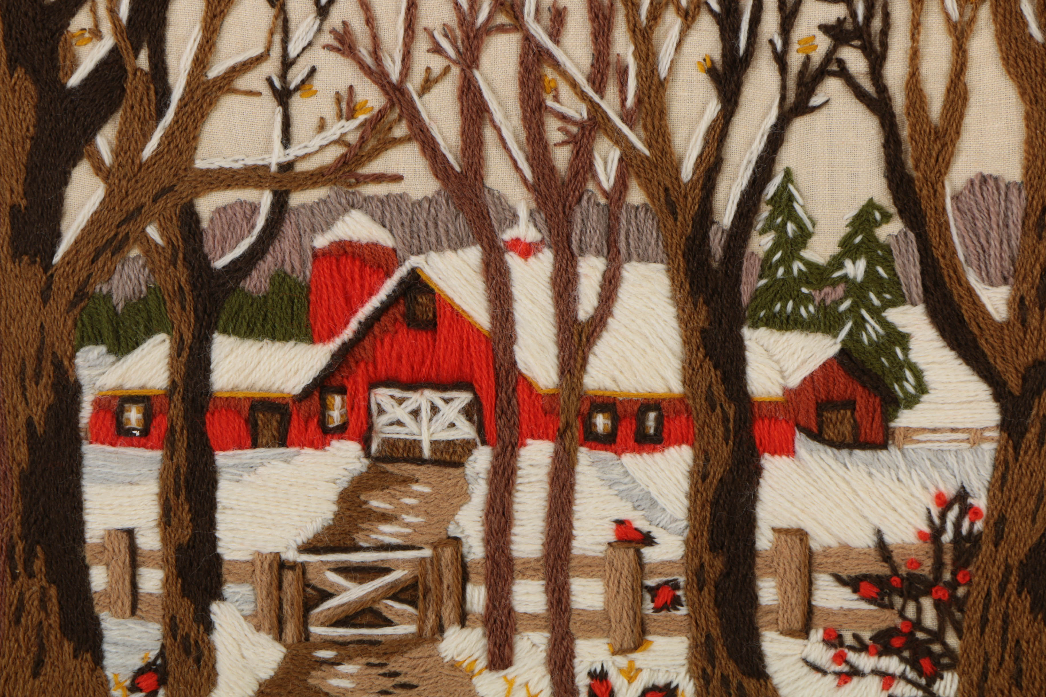 Two Hand Embroidered Art Pieces