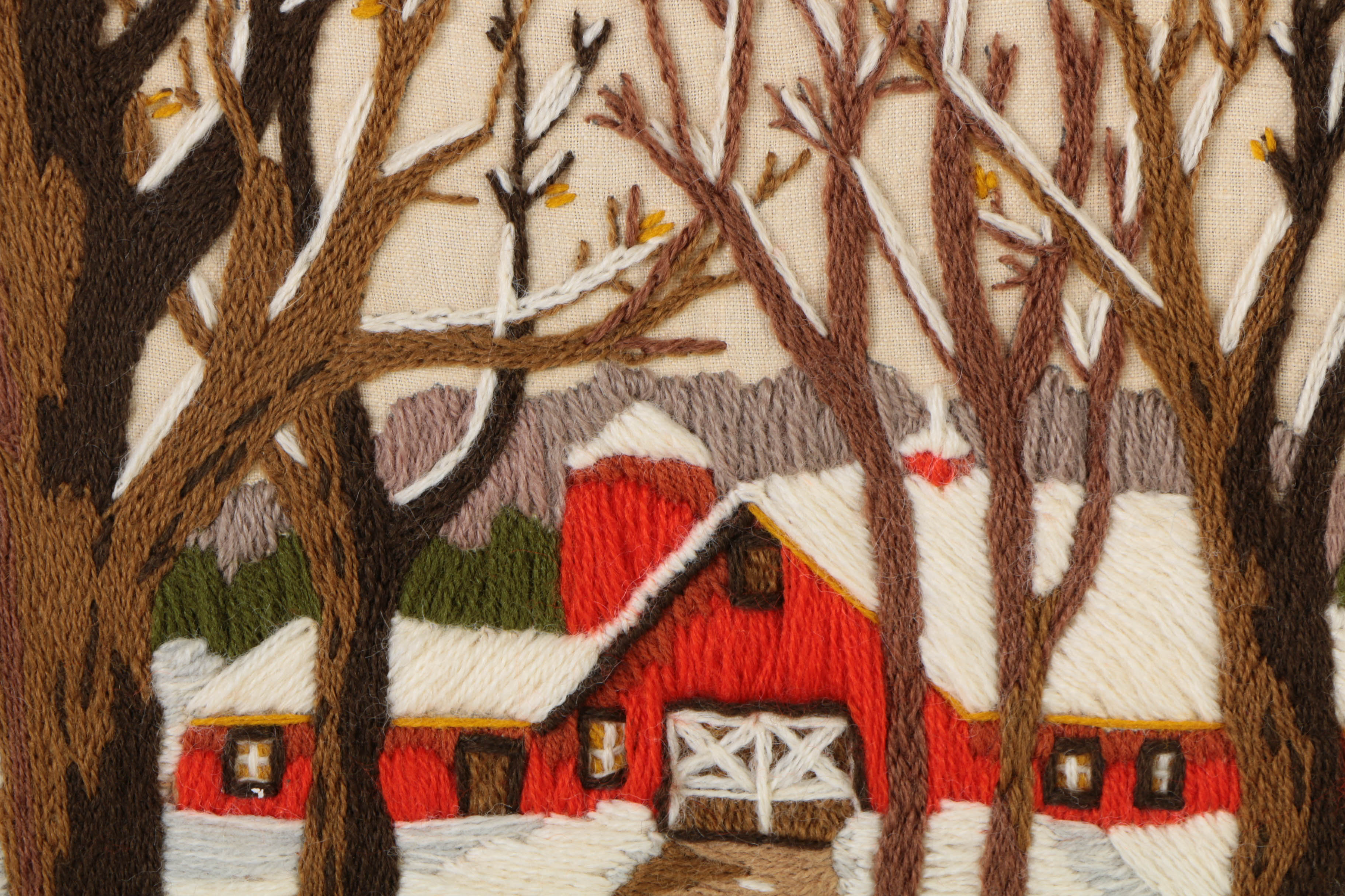 Two Hand Embroidered Art Pieces