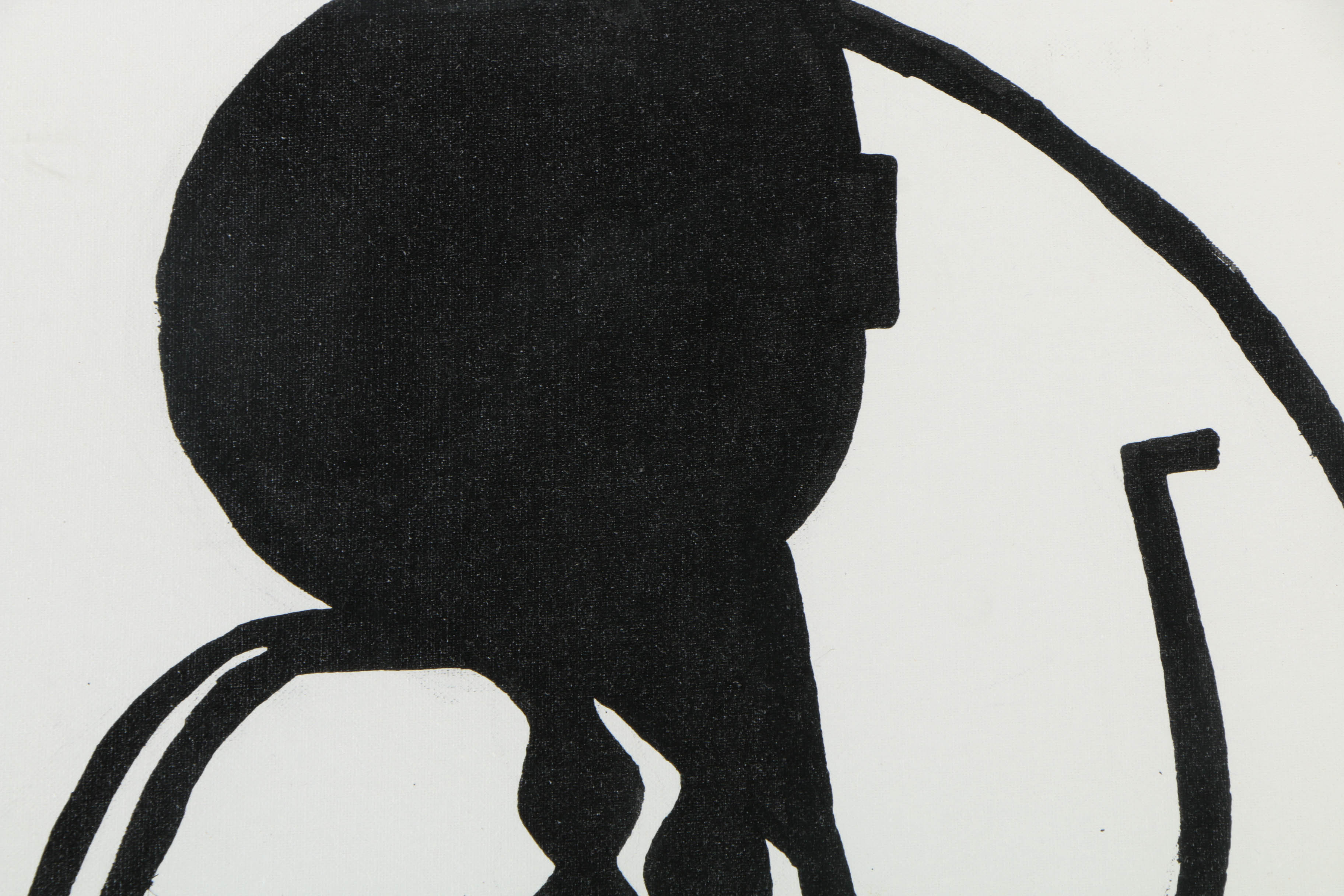 B.E. Acrylic Painting on Canvas Board of Abstract Female Nude