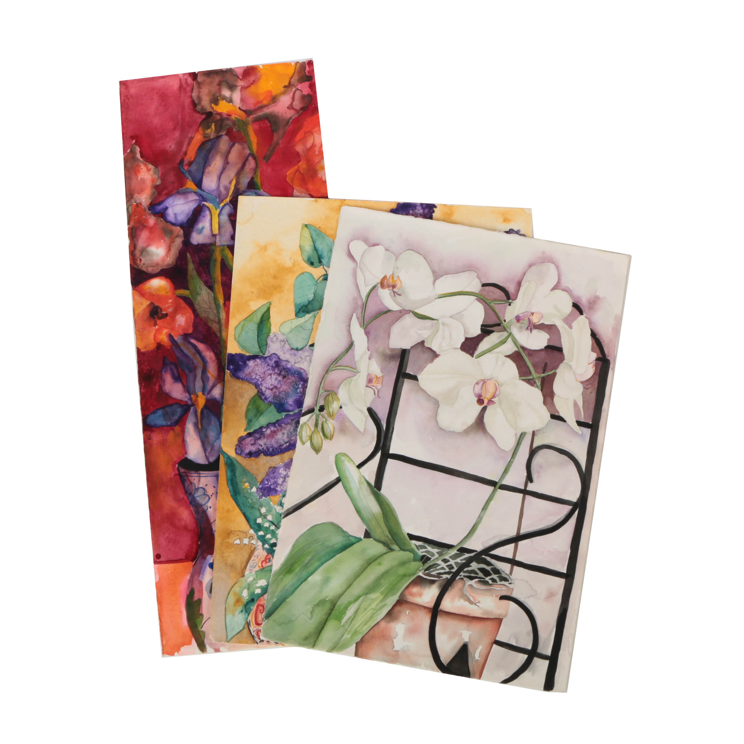 Watercolor Paintings of Floral Still Lives