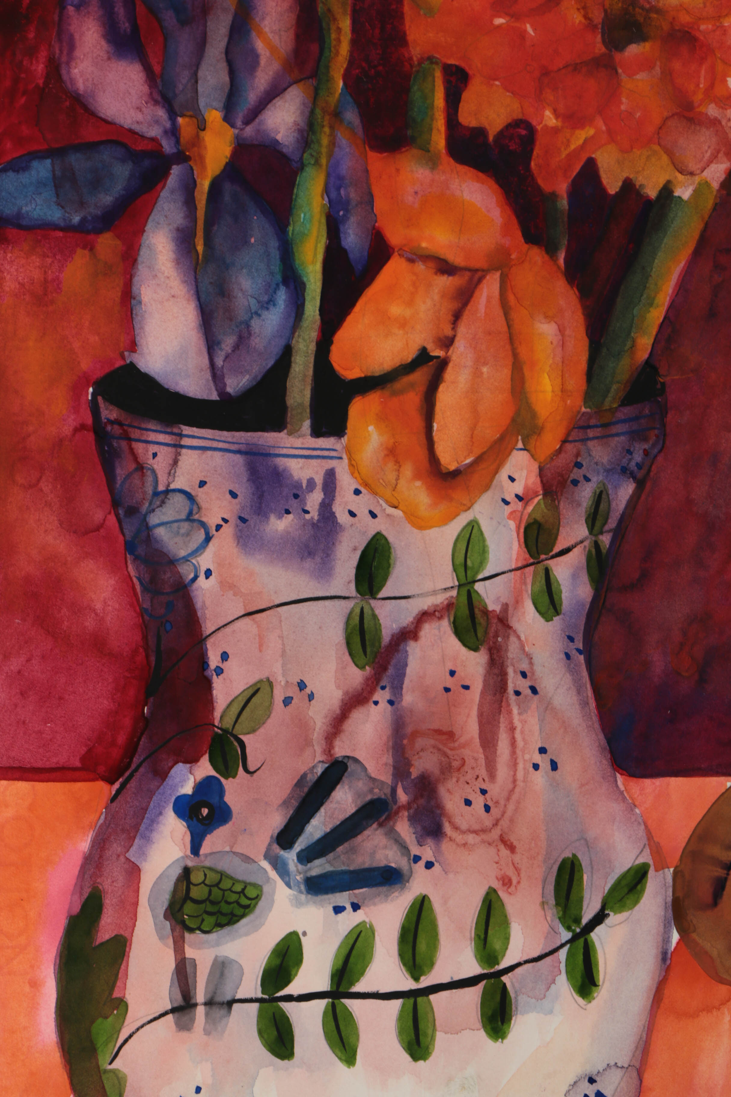 Watercolor Paintings of Floral Still Lives