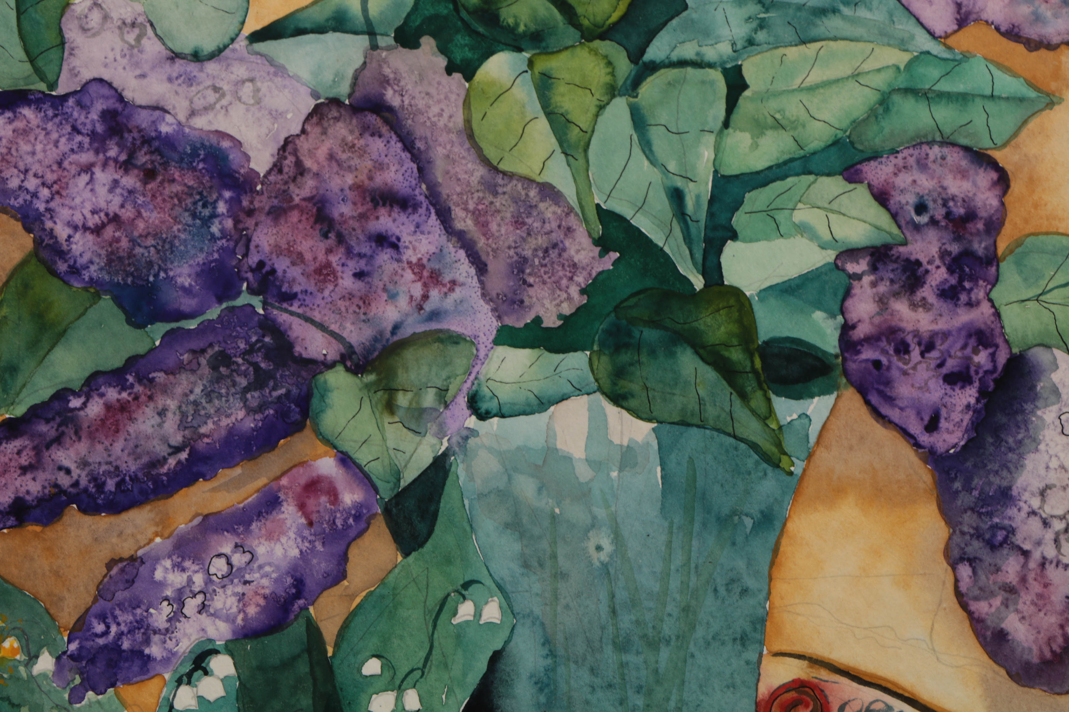 Watercolor Paintings of Floral Still Lives