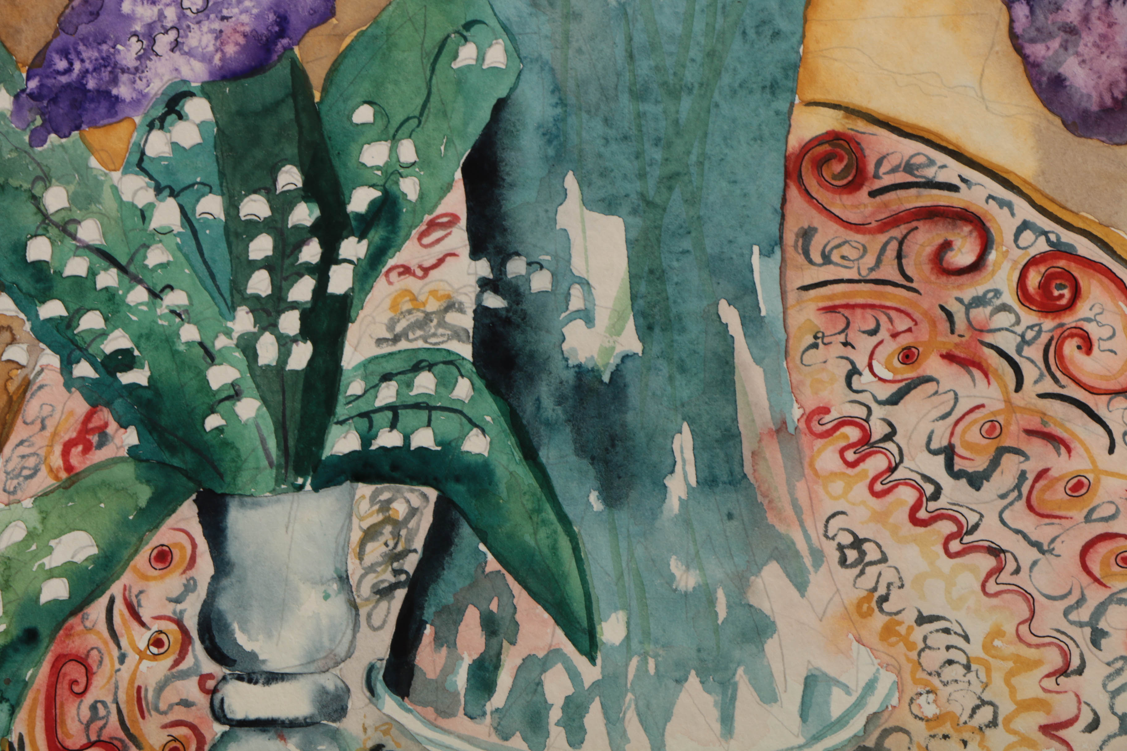 Watercolor Paintings of Floral Still Lives