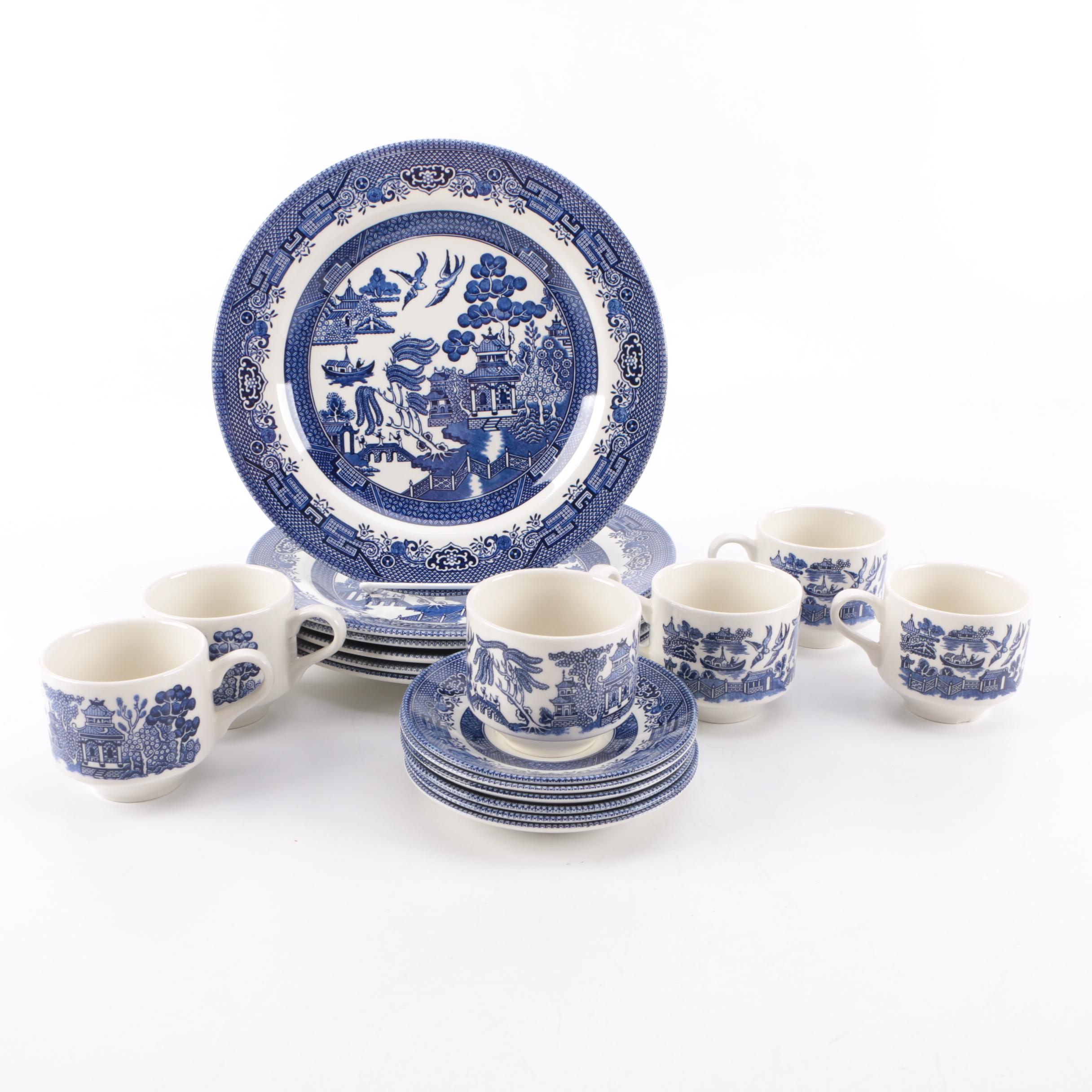 Churchill Blue "Willow" Place Settings