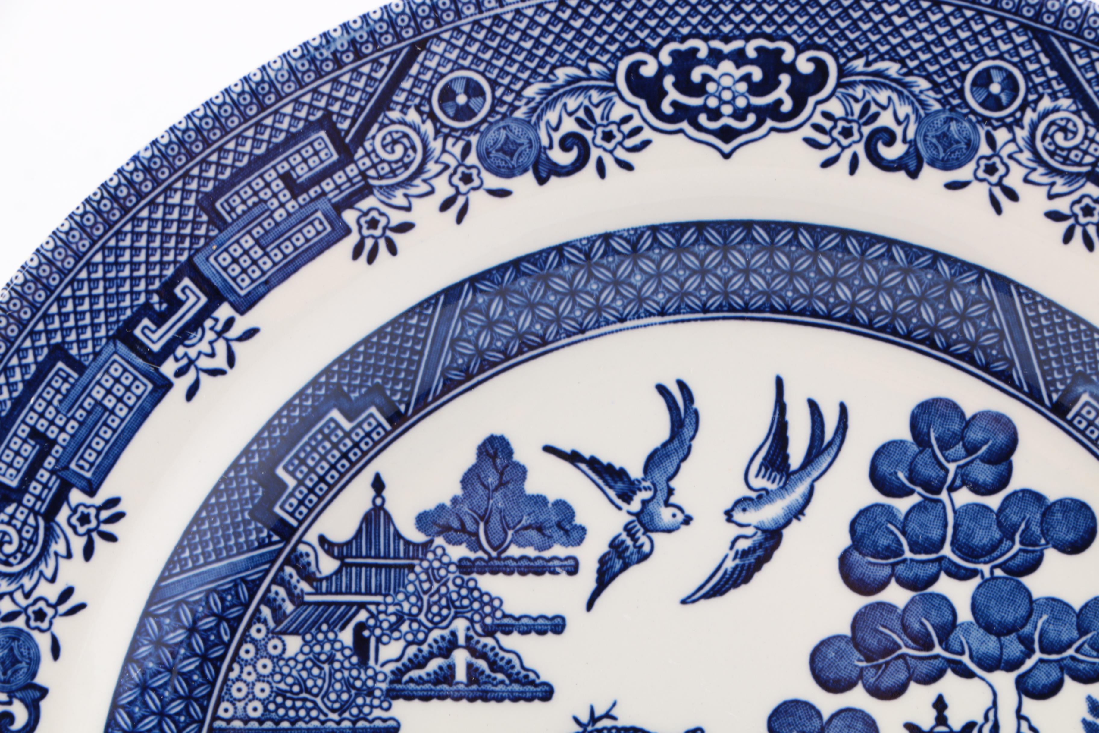 Churchill Blue "Willow" Place Settings