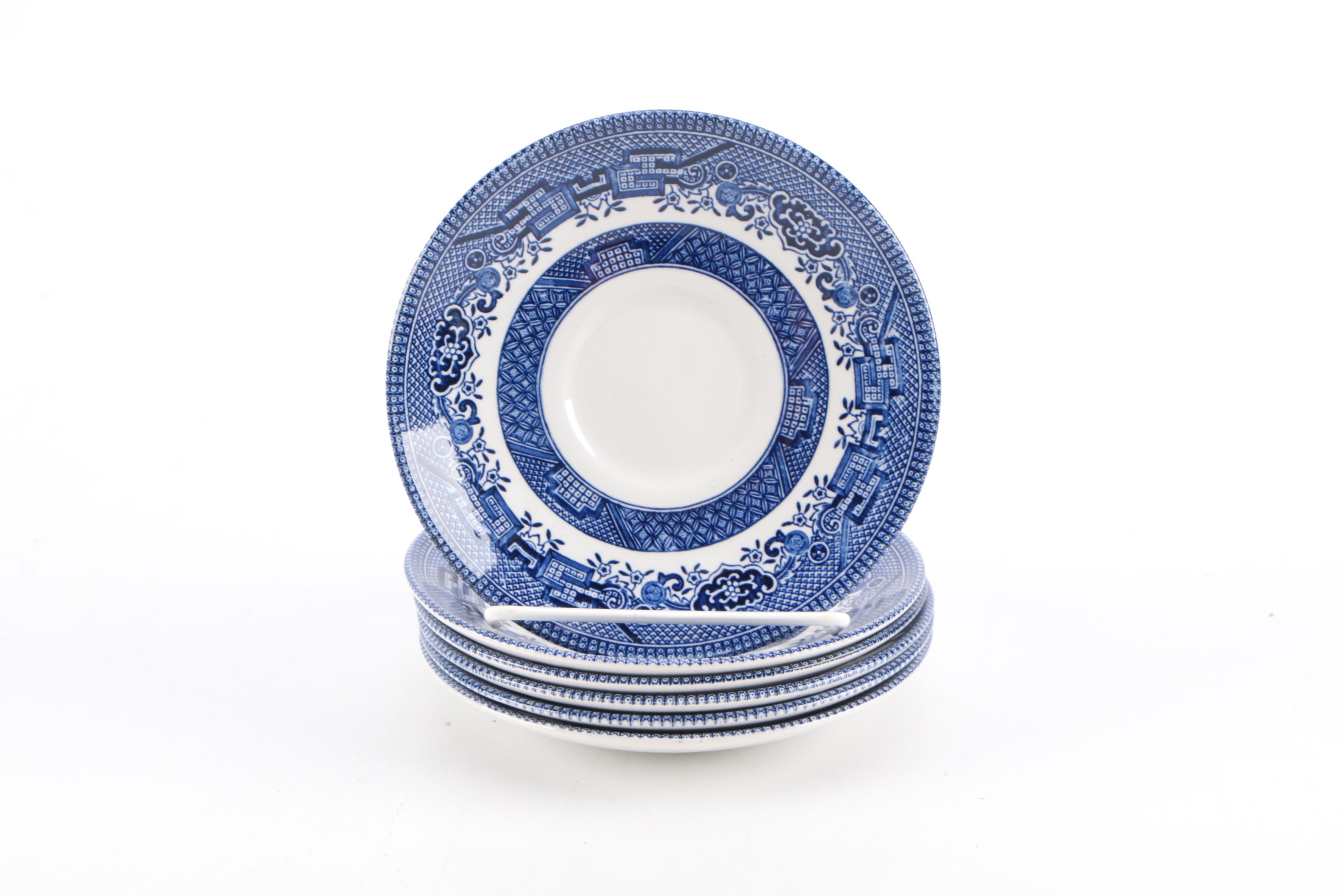 Churchill Blue "Willow" Place Settings