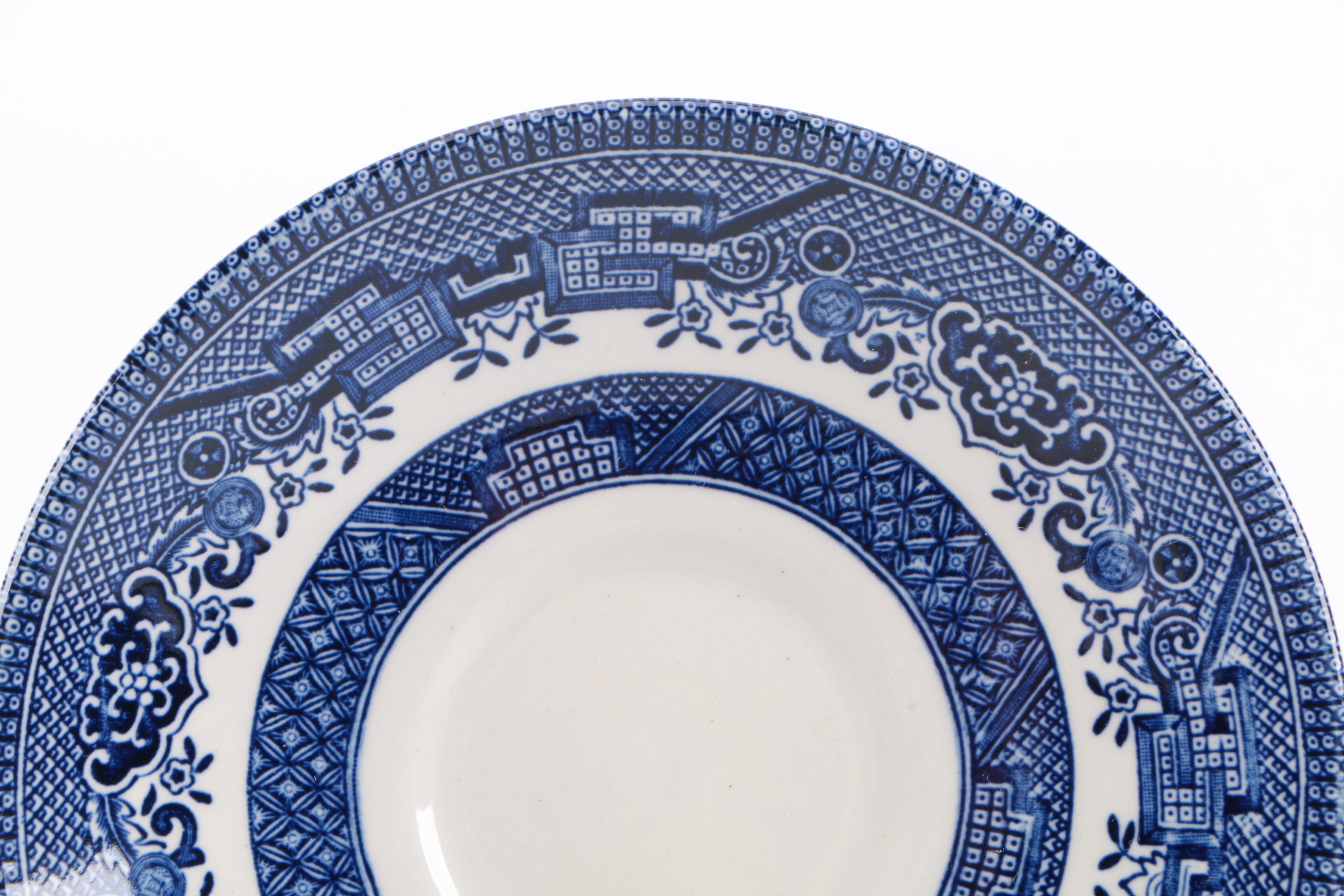 Churchill Blue "Willow" Place Settings