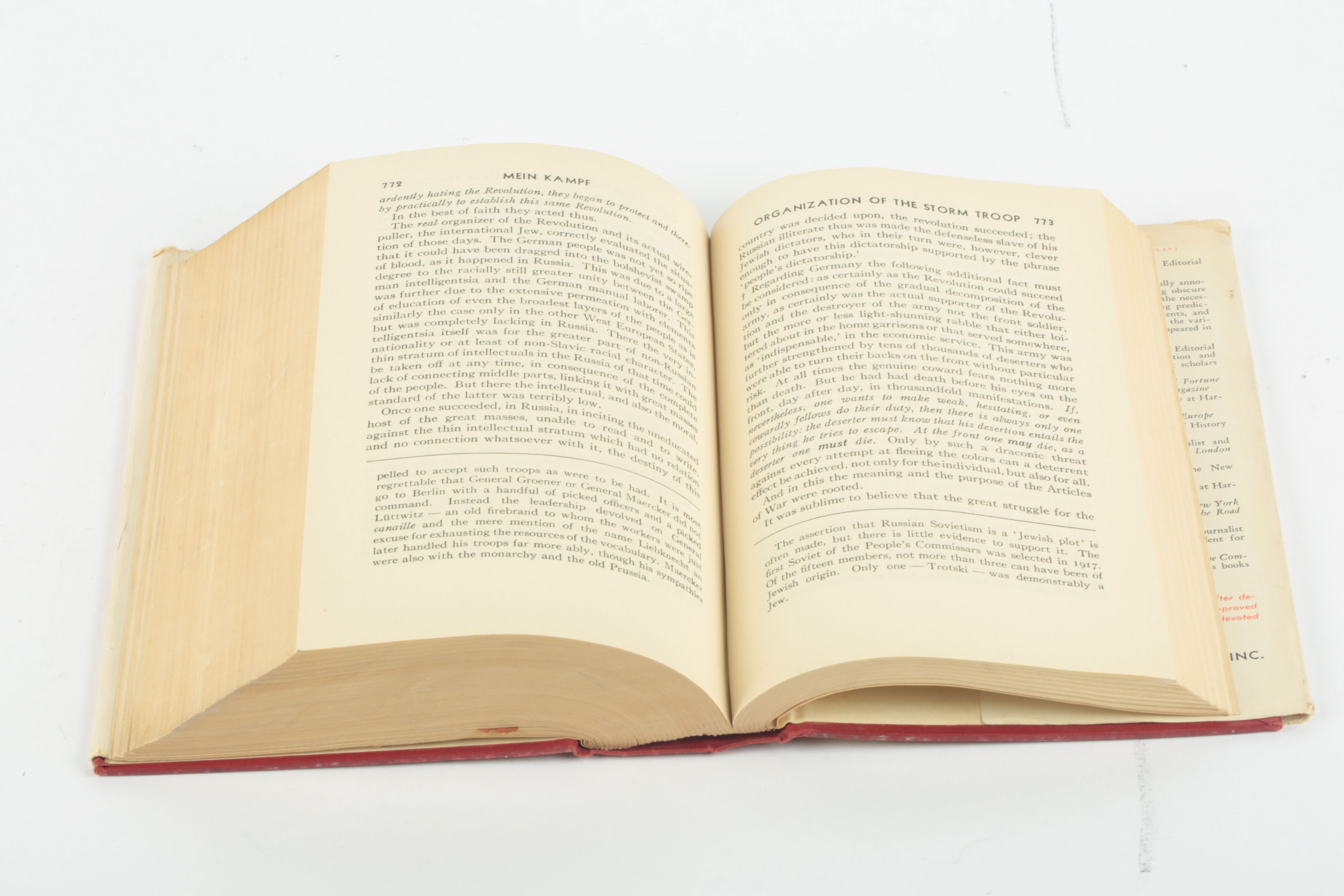 1939 First American Edition of "Mein Kampf"