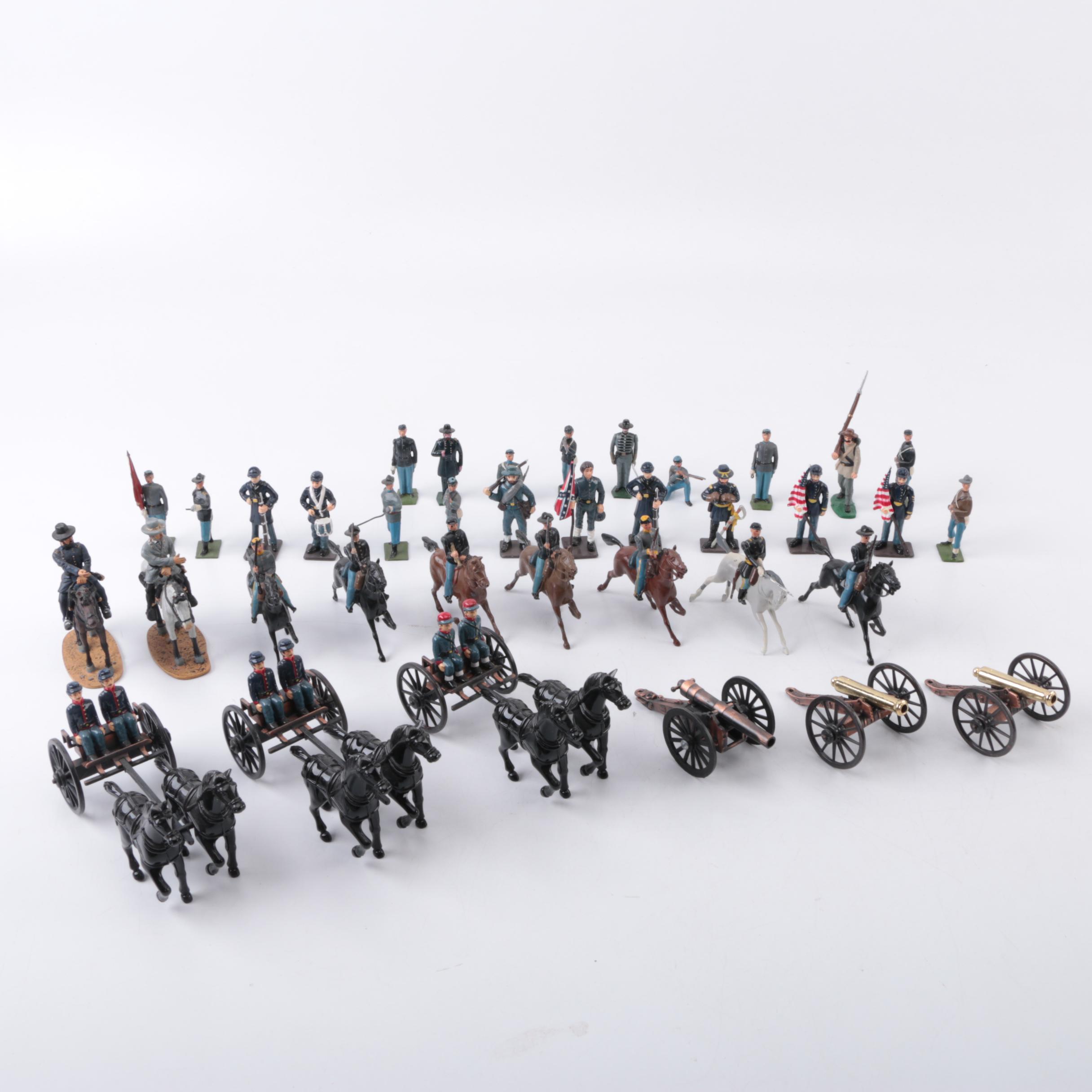 Collection of Metal American Civil War Figurines